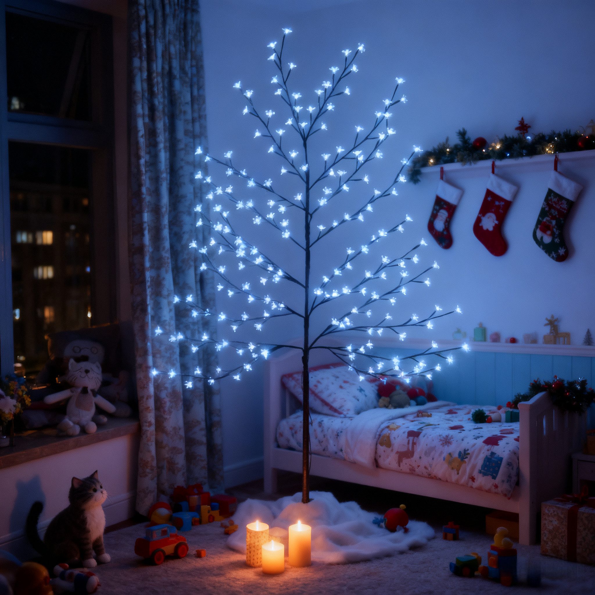 CCLIFE LED Baum Led Lichterbaum Indoor Weihnachtsbaum, Kirschblütenbaum Lic günstig online kaufen