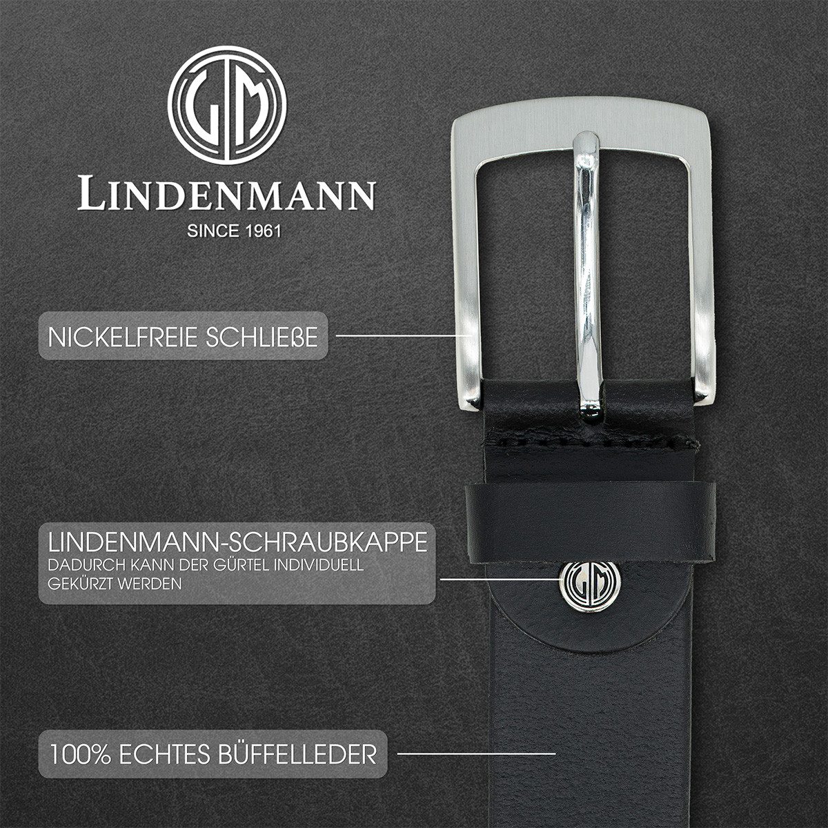 LINDENMANN Ledergürtel