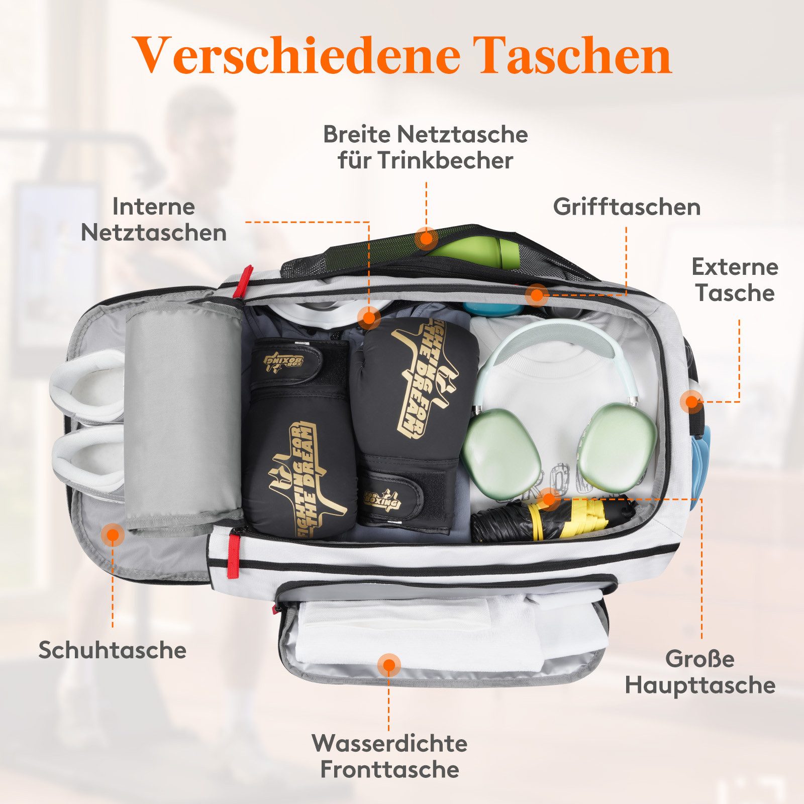 Lifewit Sportrucksack Sporttasche Herren, Reisetasche Rucksack mit Schuhfac günstig online kaufen