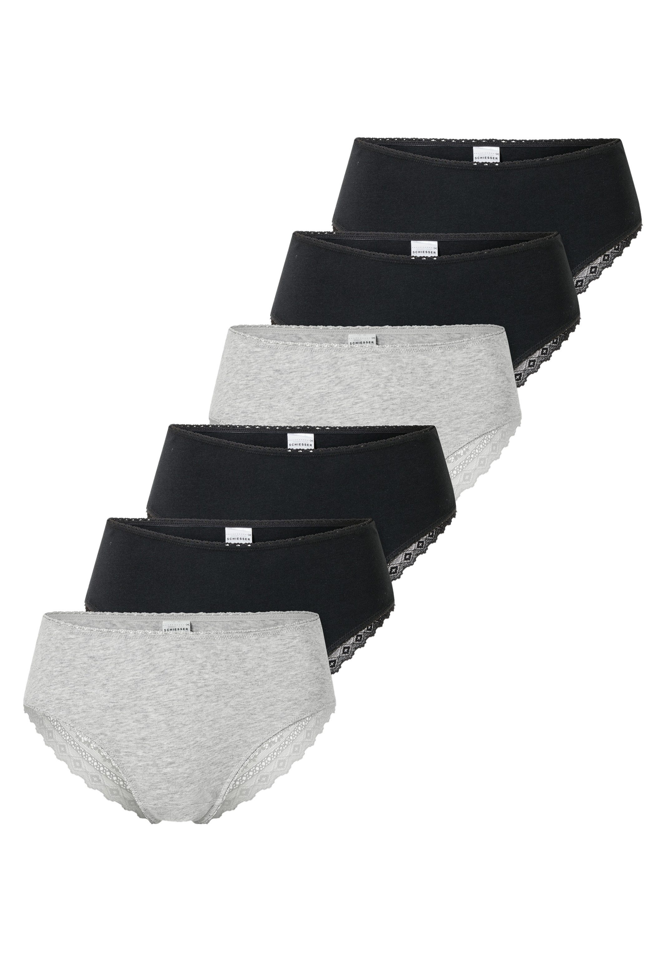 Schiesser Brasilslip 6er Pack 95/5 Modern Cotton (Spar-Set) Brazil Slip - Baumwolle - Atmungsaktiv