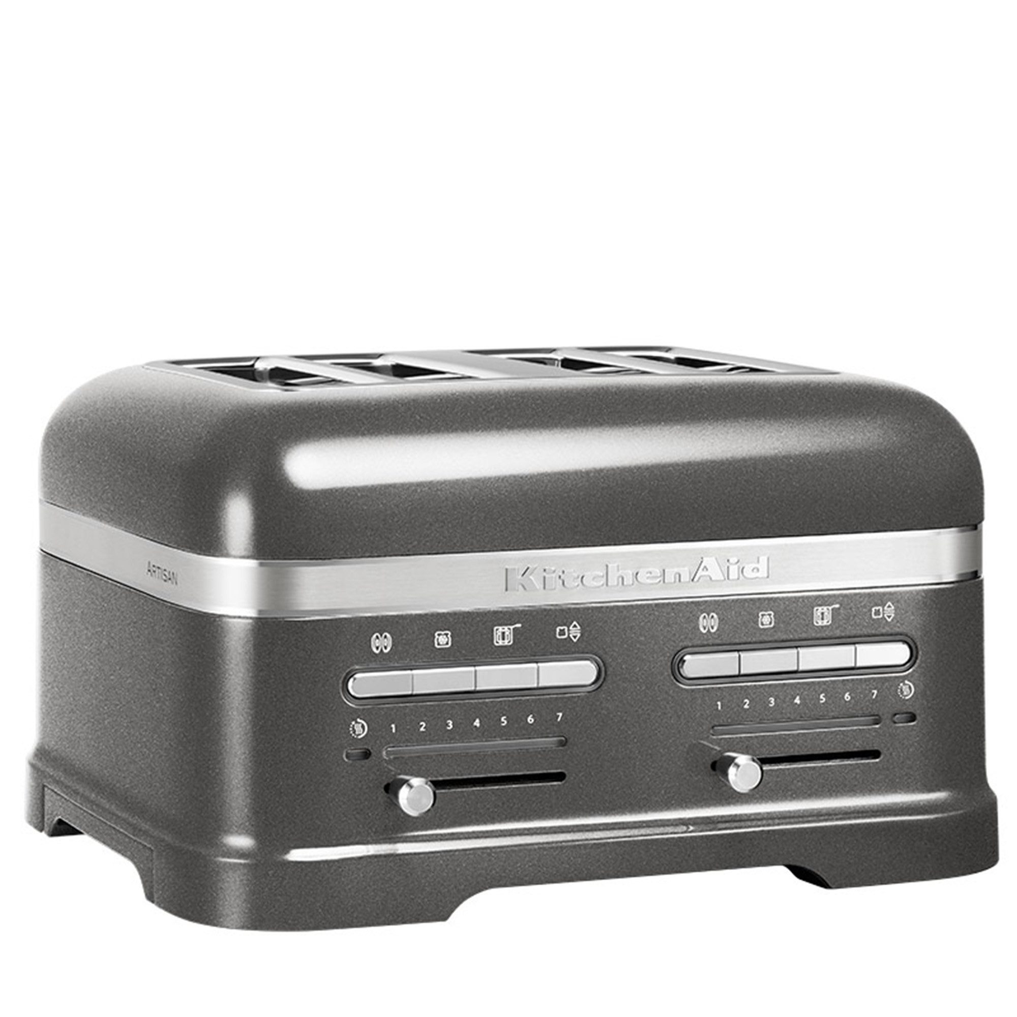 2-in-1-Toaster KitchenAid ARTISAN 4-Scheiben Toaster 5KMT4205EMS - MEDAILLON SILBER