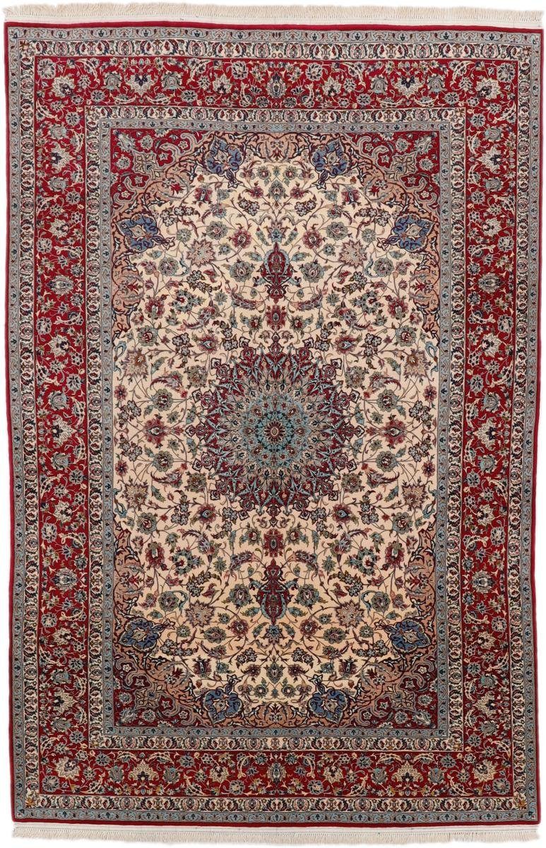 Orientteppich Isfahan Seidenkette 199x299 Handgeknüpfter Orientteppich, Nain Trading, rechteckig, Höhe: 6 mm