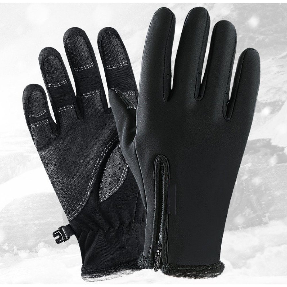 Lubgitsr Fleecehandschuhe Winter Thermo-Handschuhe Herren Damen Touchscreen Anti-Rutsch Stil 1