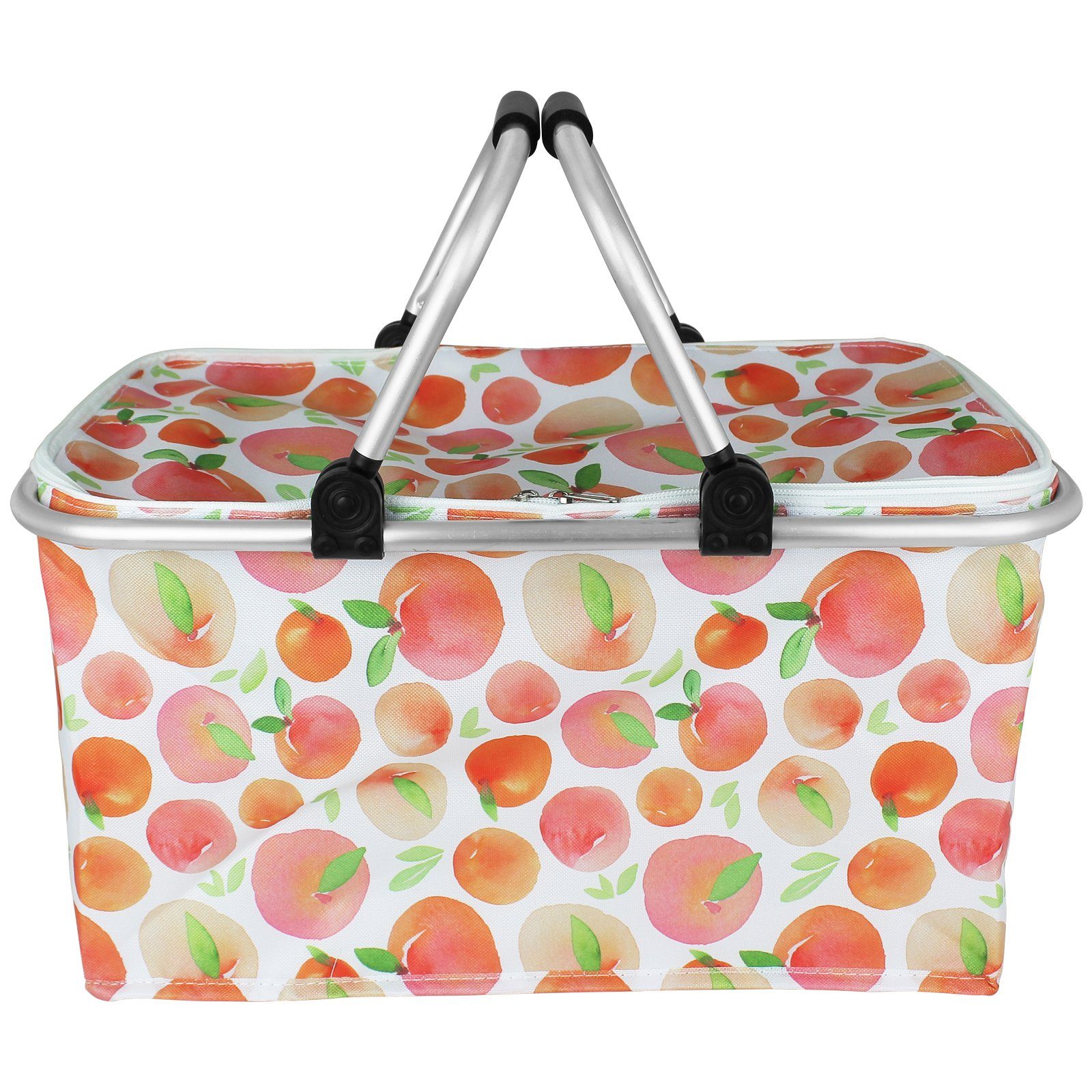 Kühltasche Kühlelement Einkaufstasche Pfirsich Koopman Thermobox mit Coolbox Farbwahl, Einkaufskorb Kühlbox Strandkorb