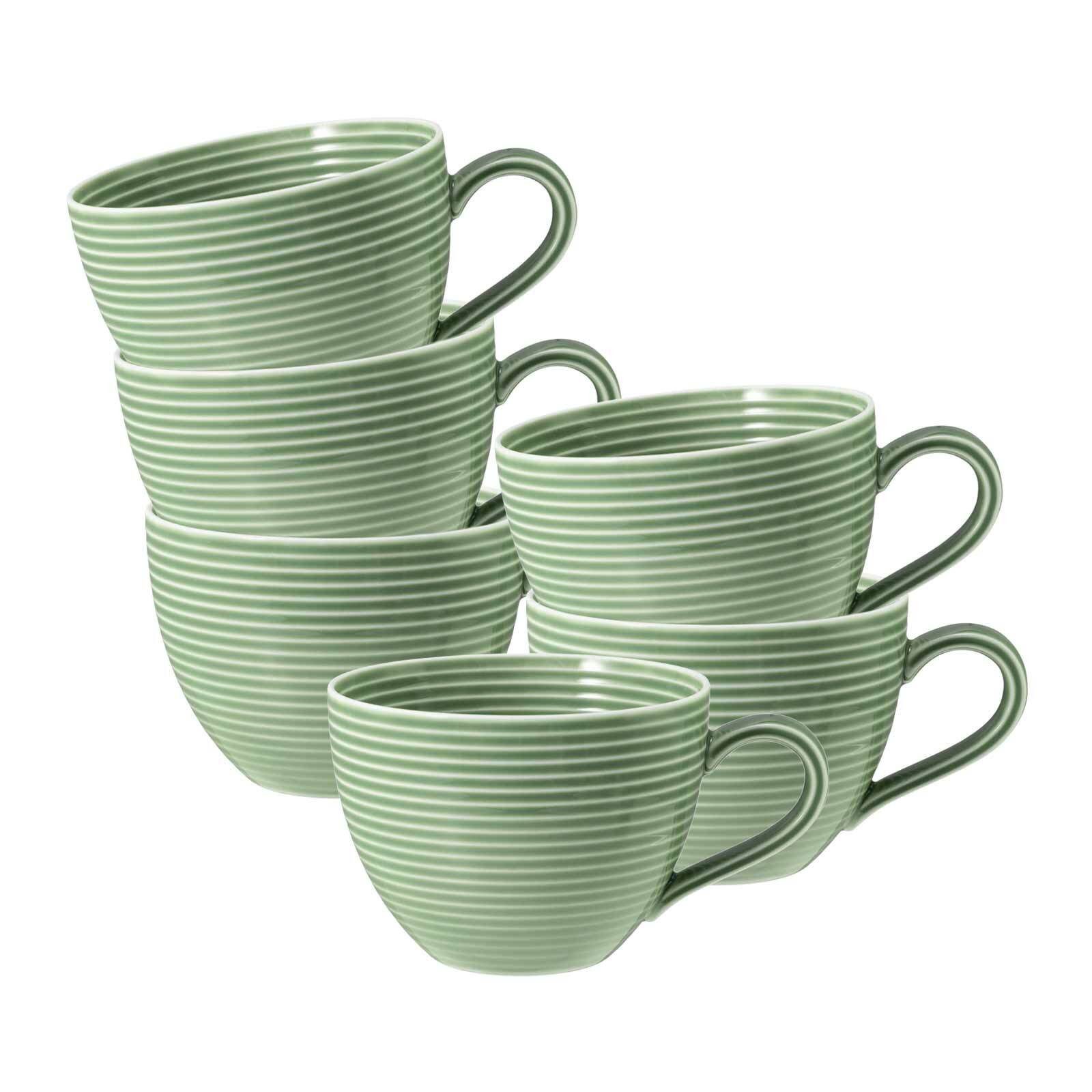 Seltmann Weiden Tasse Beat Color Glaze Kaffeetassen 0,26 l 6er Set, 6-tlg., Porzellan