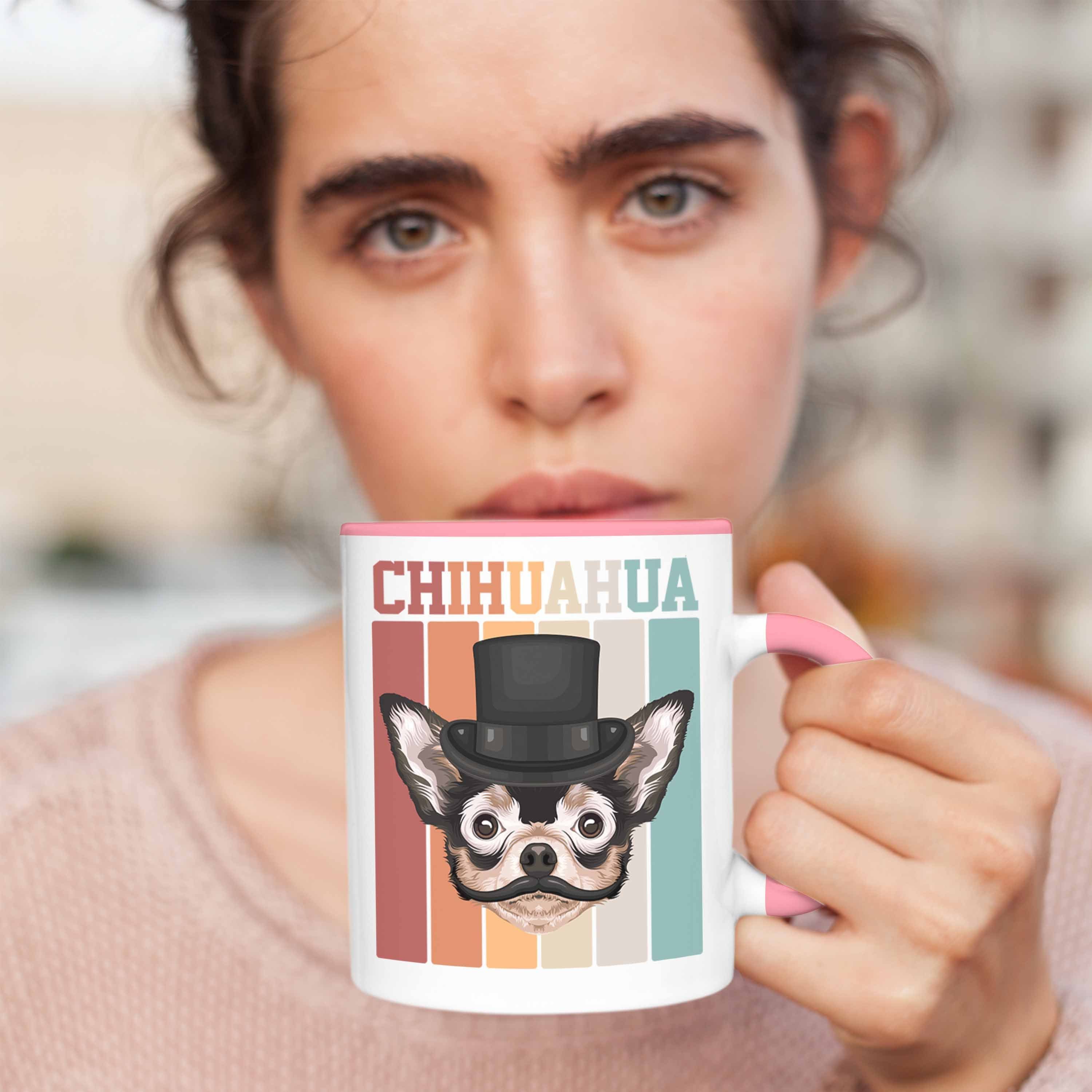 Besitzer Lustiger Geschenkidee Spruch Geschenk Tasse Trendation Tasse V Chihuahua Retro Rosa