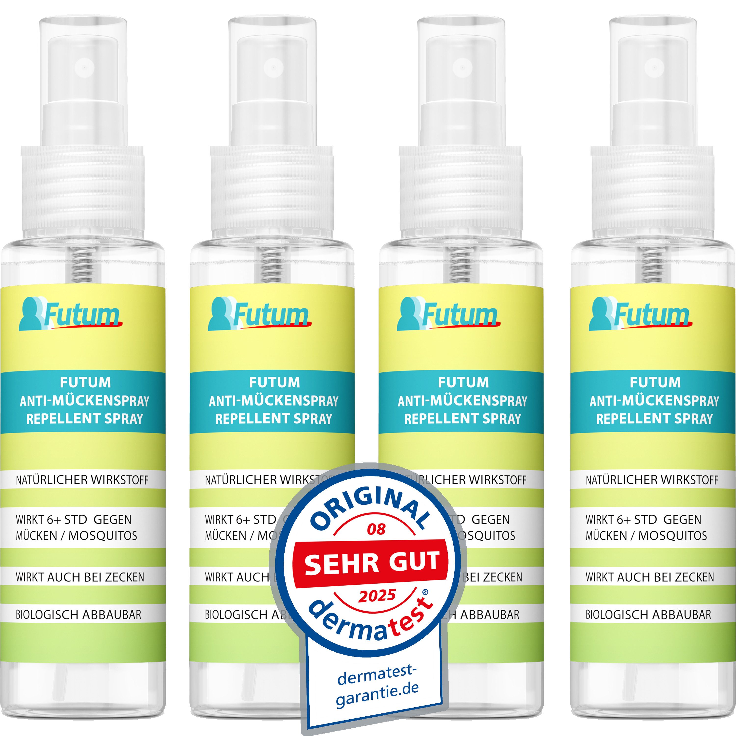 FUTUM Vergrämungsmittel Mückenspray für die Haut, 400 ml, Effektiver 6+ Stunden Mückenschutz für die Haut