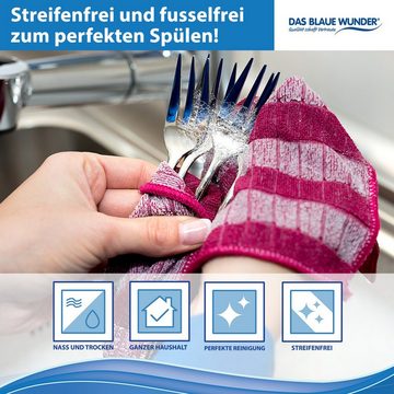 Das Blaue Wunder® Spültuch EXTRA aus Bambusfasern für Küche und Haushalt, Spülen und Trocknen, Waschbar bis 95°C