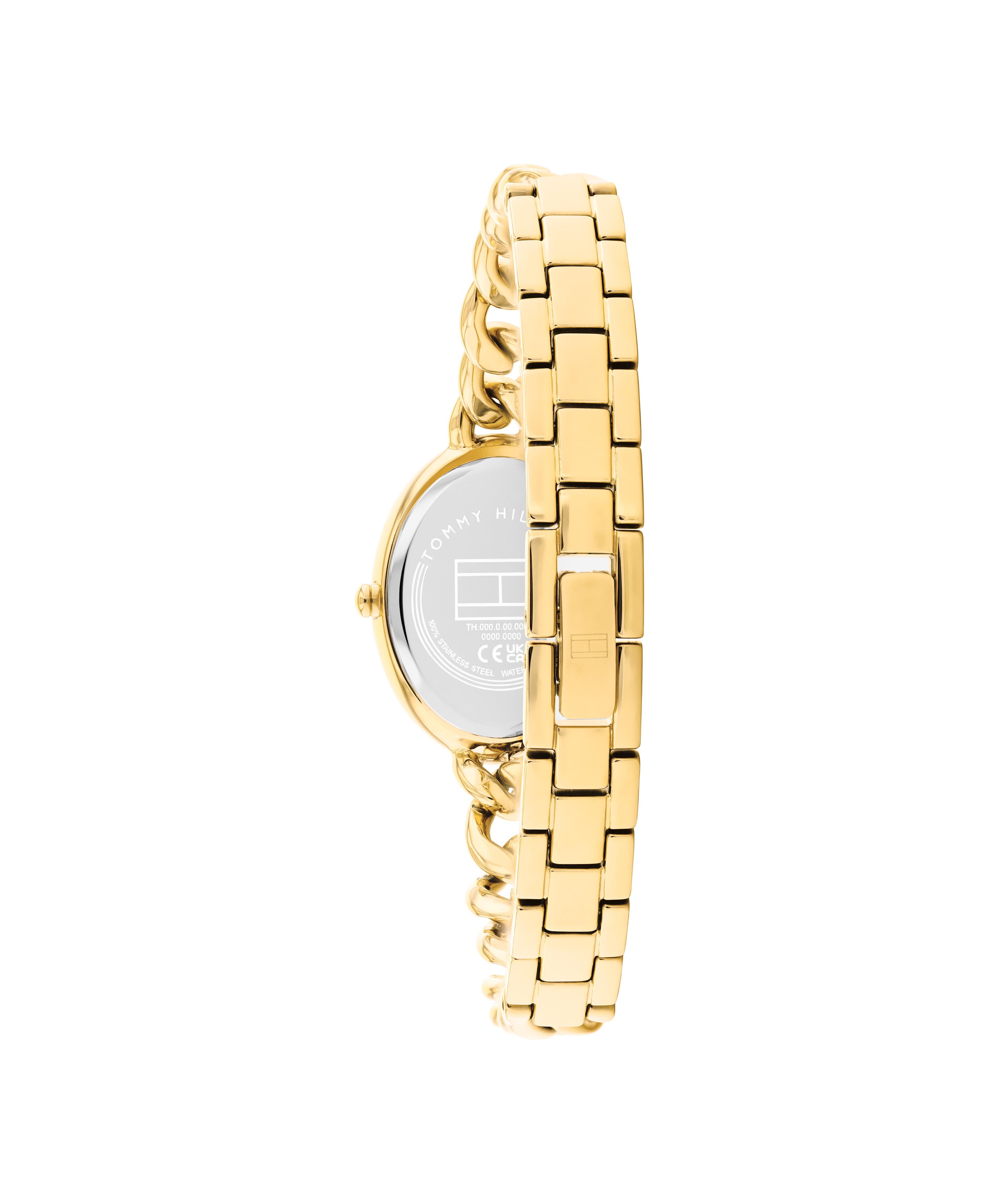 Tommy Hilfiger Quarzuhr Demi Oval 1782877, Armbanduhr, Damenuhr, Edelstahlarmband, analog