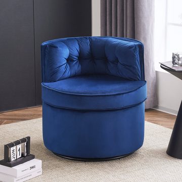 REDOM Drehsessel Einzelsofa-Lesestuhl (Loungesessel mit 360° Drehfunktion, Einzelsessel aus Samt), Polstersessel