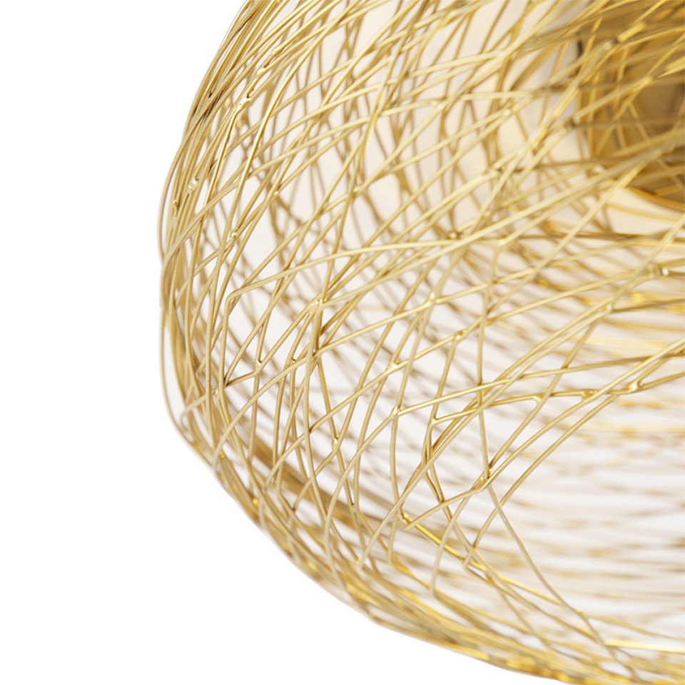 Qazqa Deckenleuchte Sarella, ohne Leuchtmittel, E27, Gold, Design, Stahl, 1 günstig online kaufen