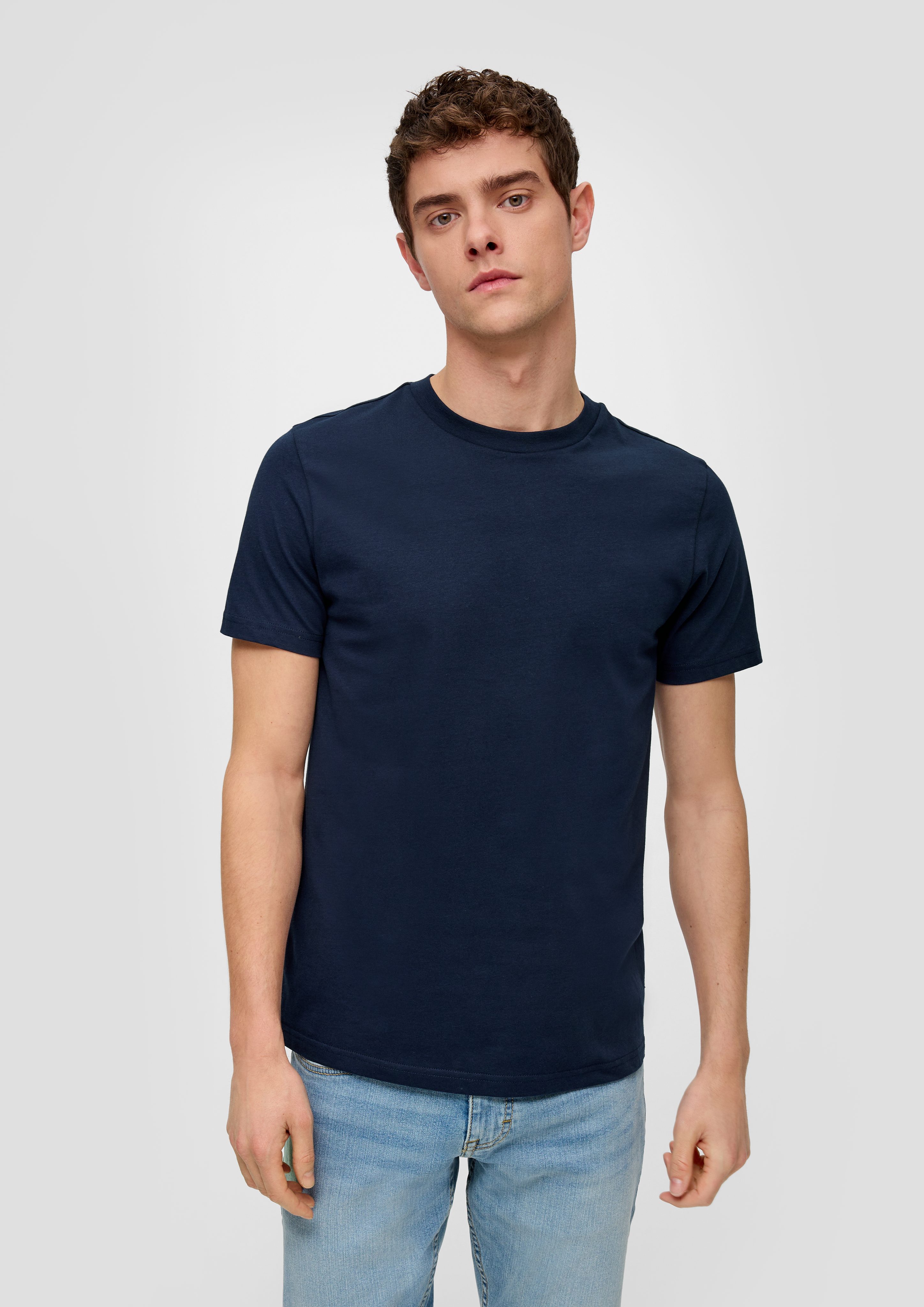QS Kurzarmshirt T-Shirt mit Rundhalsausschnitt günstig online kaufen