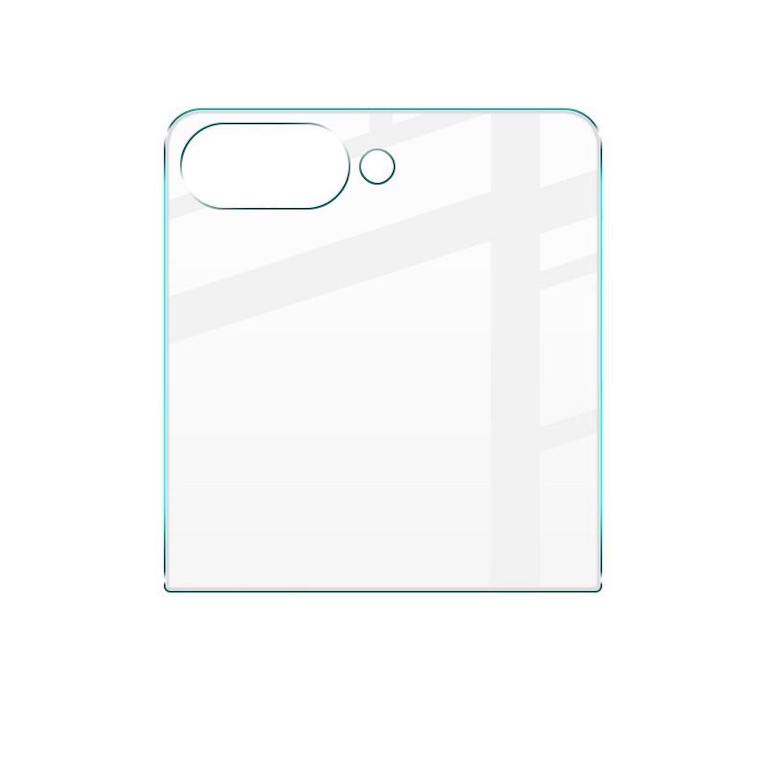 Wigento Handyhülle Für Samsung Galaxy Z Flip7 5G 2x Back Screen 2.5D 9H Schutz Hart Glas, Spar Set 0,26mm 9H 2.5D Hart Glas Folie, hoher Schutz