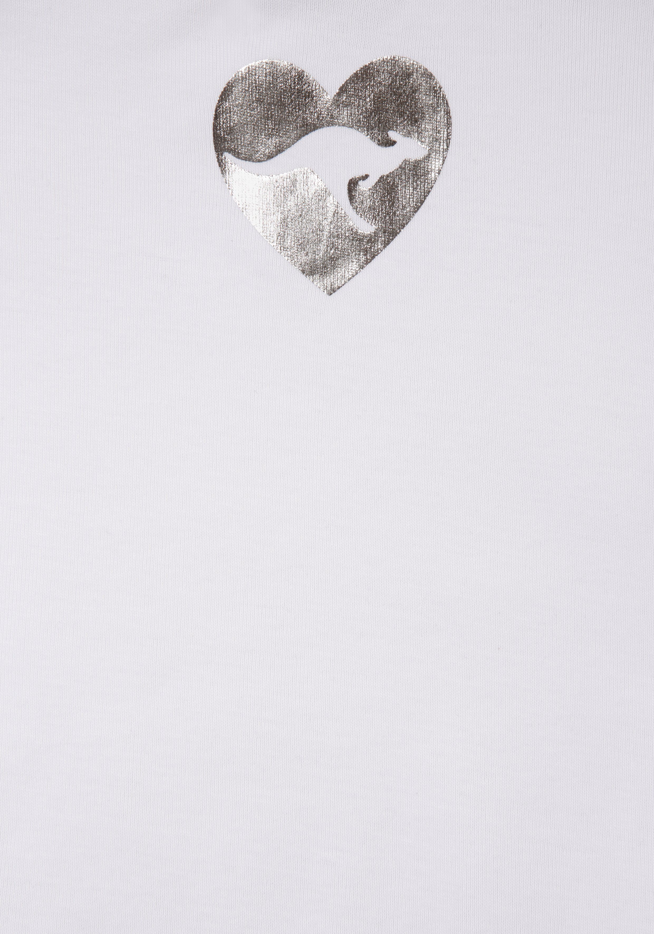 KangaROOS Langarmshirt Langarm, sehr figurbetonte Passform, aus Rippware