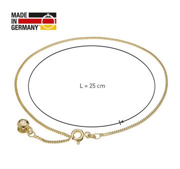 trendor Fußkette Gold 333 Fußkette mit glitzerndem Anhänger