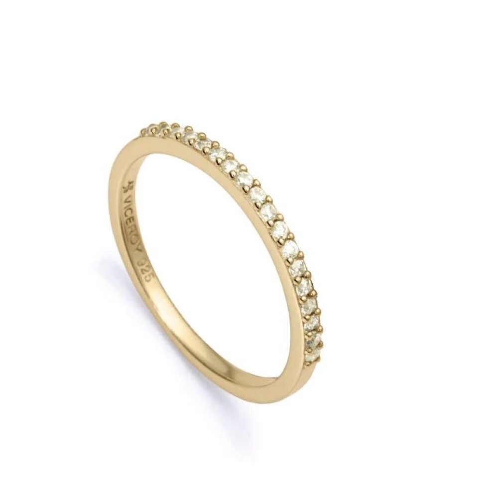 Viceroy Fingerring Vergoldeter Ring Clasica mit Zirkonia 56 mm