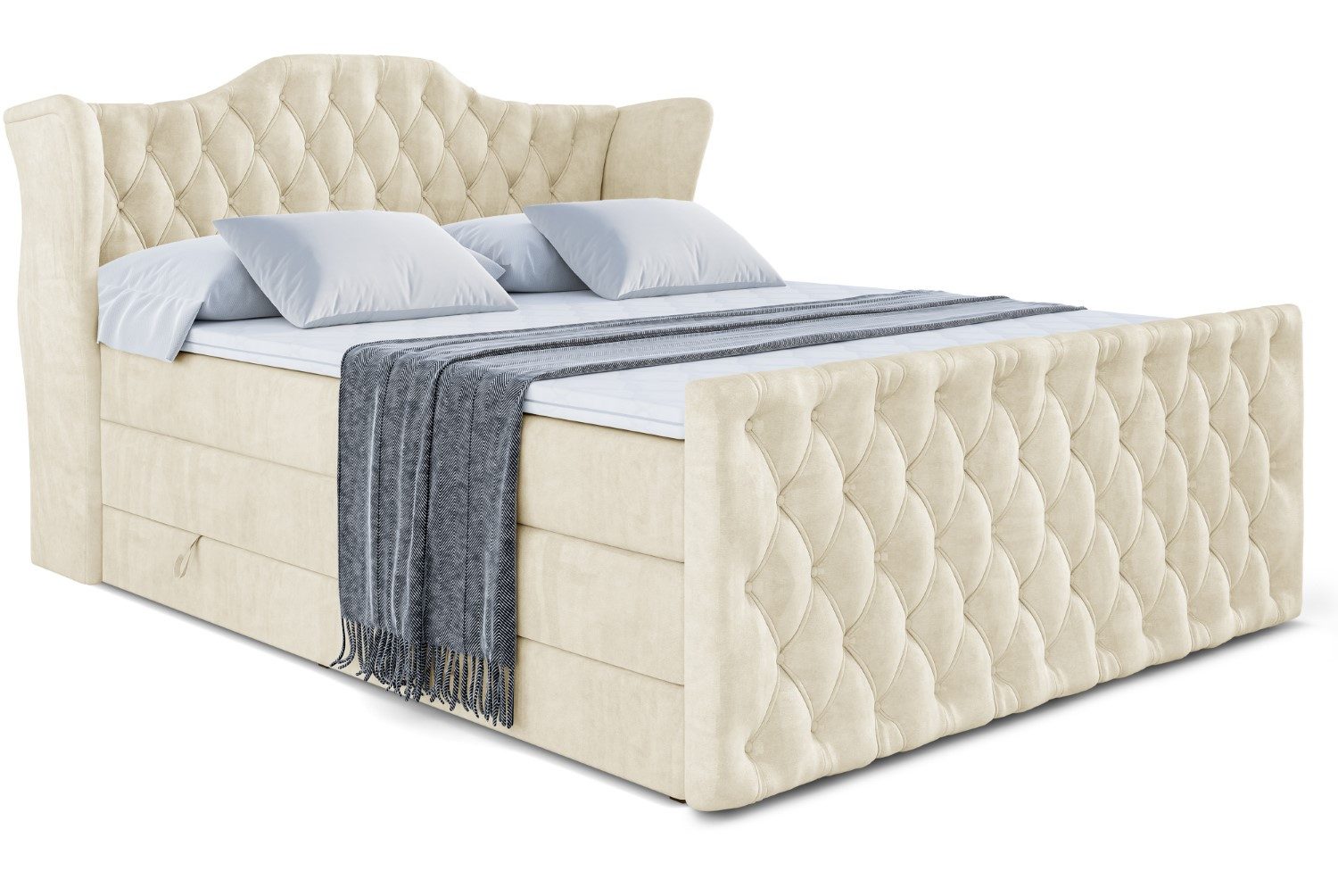 ALTDECOR Boxspringbett VILA-Z KING (Multipocket-Matratze H4, günstig online kaufen