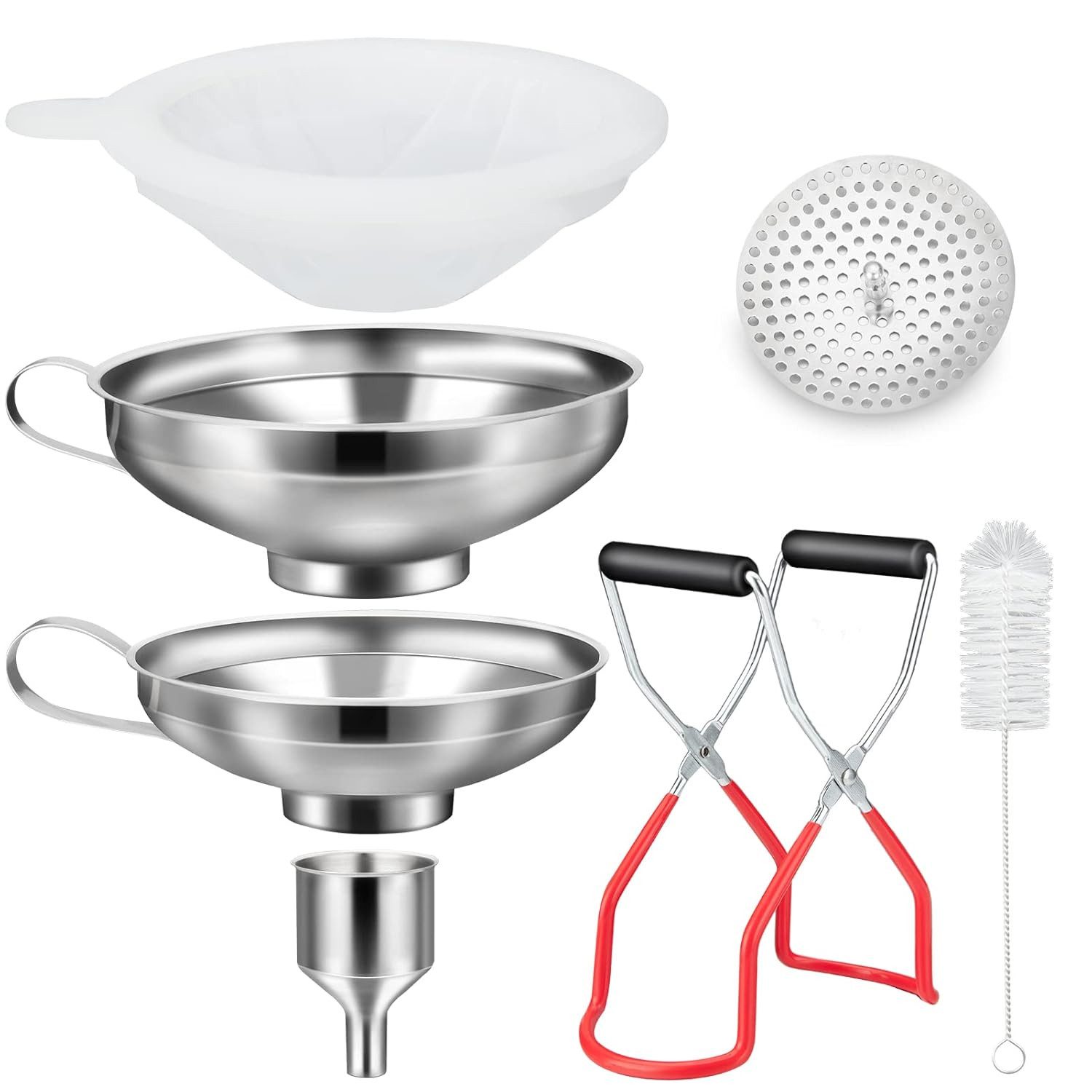 FELIXLEO Trichter Edelstahl Trichterset 7 Teilig mit Filter und Gläserheber, (1-tlg)