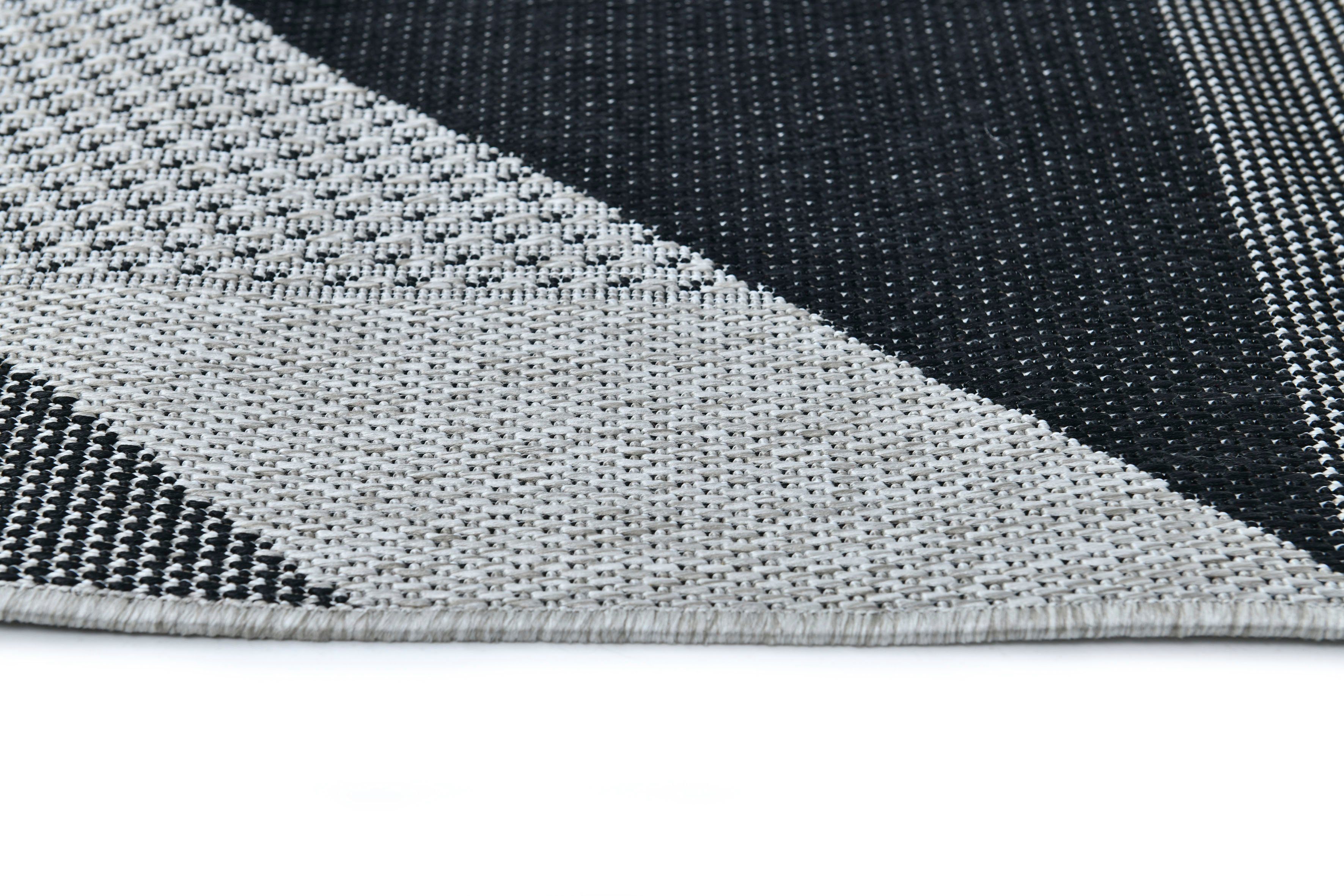Teppich Borfin, Home und Muster, grau In- mm, affaire, Outdoor geometrischem rechteckig, Höhe: 7 mit schmutzabweisend, geeignet