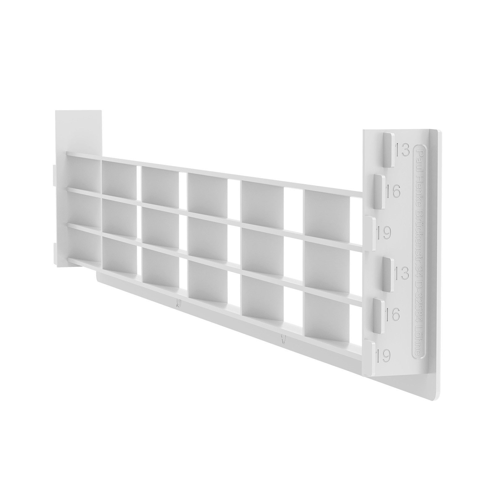 SO-TECH® Lüftungsgitter Abluftgitter für Sockelleisten 396 x 83 mm, Einlassmaß 384 x (1 St), weiß, Belüftungsgitter passend für Blendendicke 13, 16 und 1