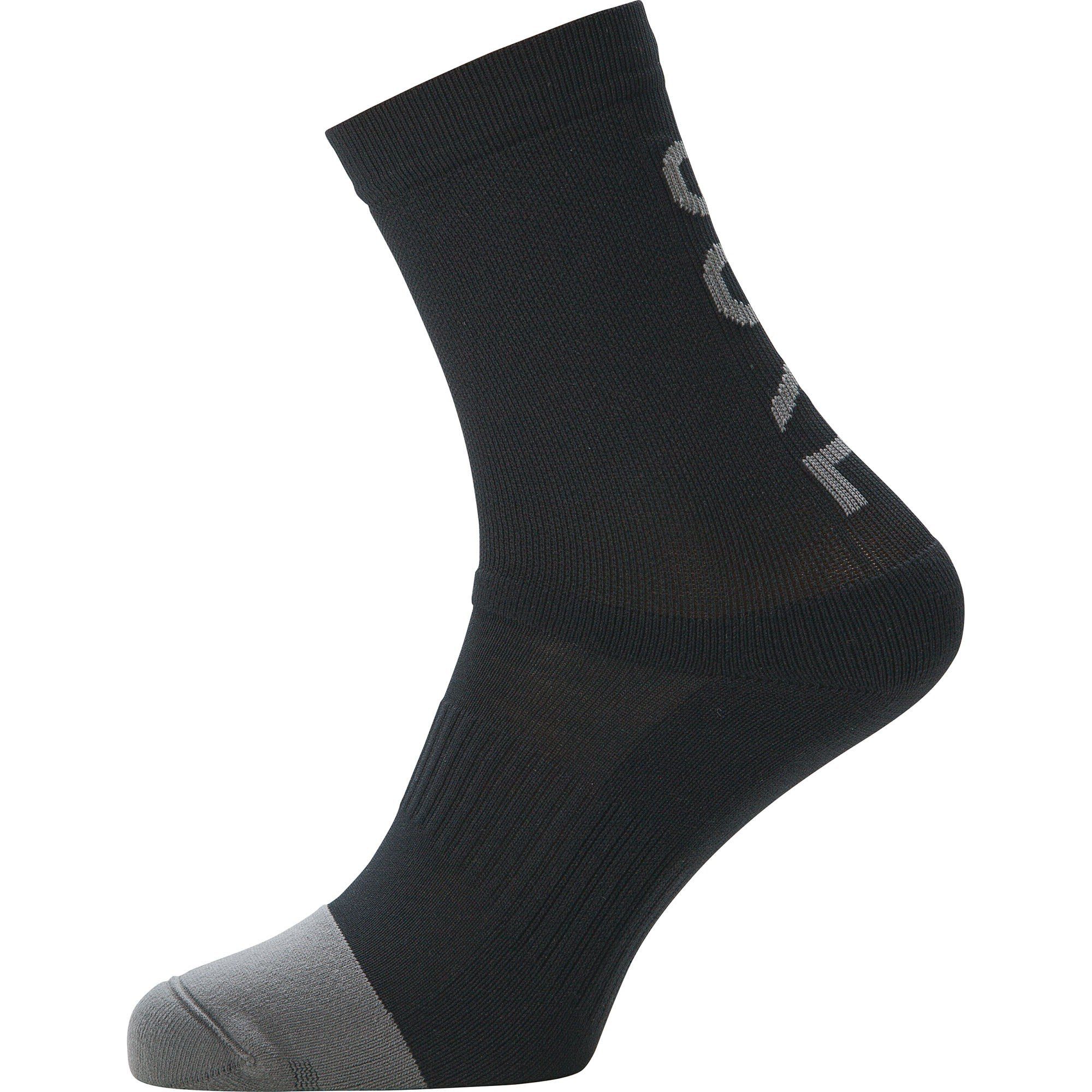 GORE® Wear Sportsocken Gore M Mid Brand Socks Kompressionssocken Black - Grey Grey