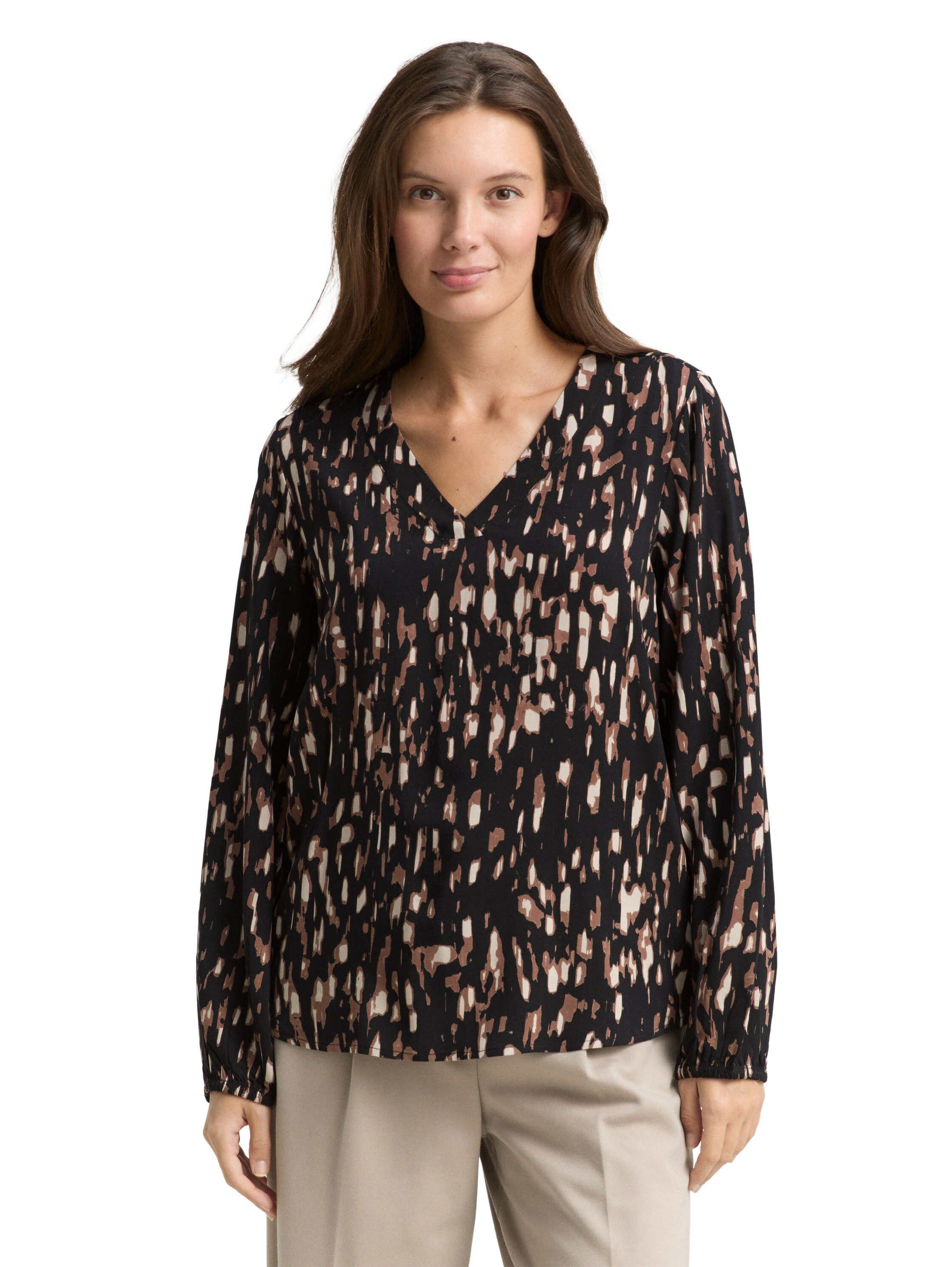 TOM TAILOR Langarmbluse mit All-Over Print