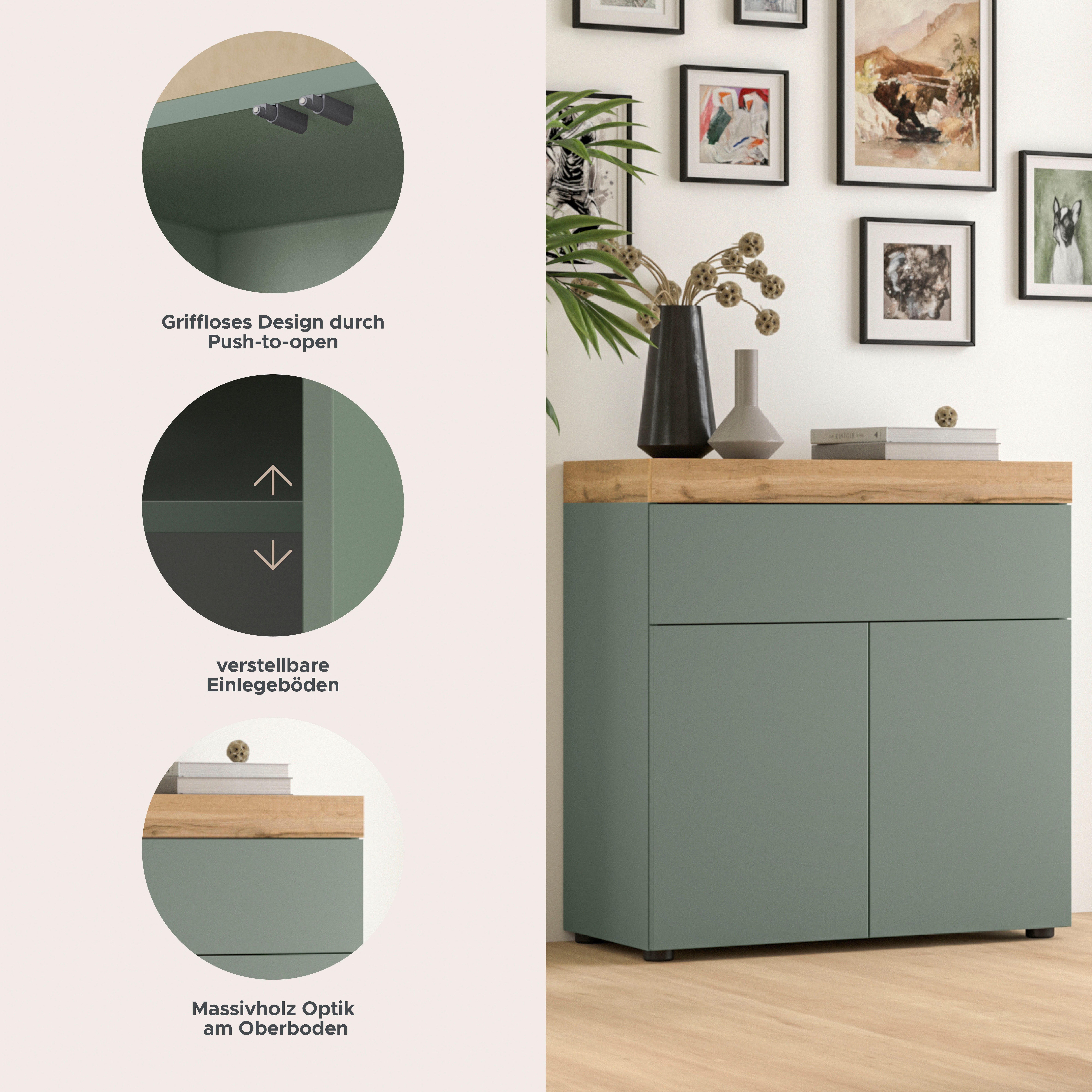 OTTO home Kommode MAMBO (1 St., 2 farbige Ausführung, in verschiedenen Farben erhältlich), Kommode, Anrichte, Wohnzimmer, Schlafzimmer
