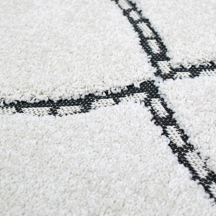 Teppich Moderner flauschiger Teppich mit geometrischem Muster Carpetia rechteckig Höhe: 15 mm