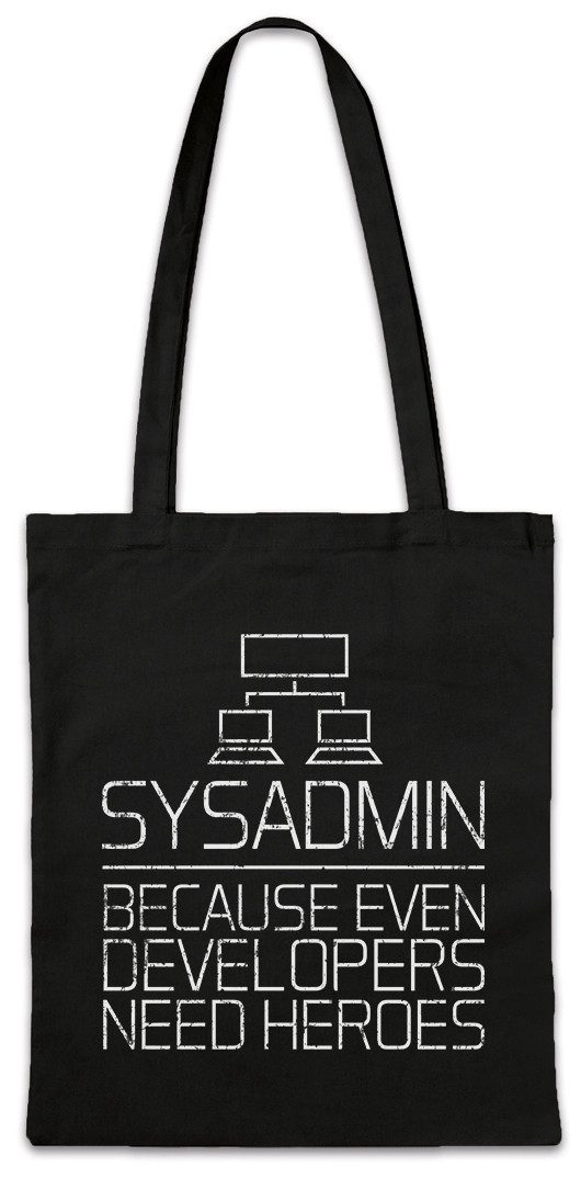 Beuteltasche Sysadmin Even Developers Need Heroes Stofftasche Gamer Nerd Geek Games