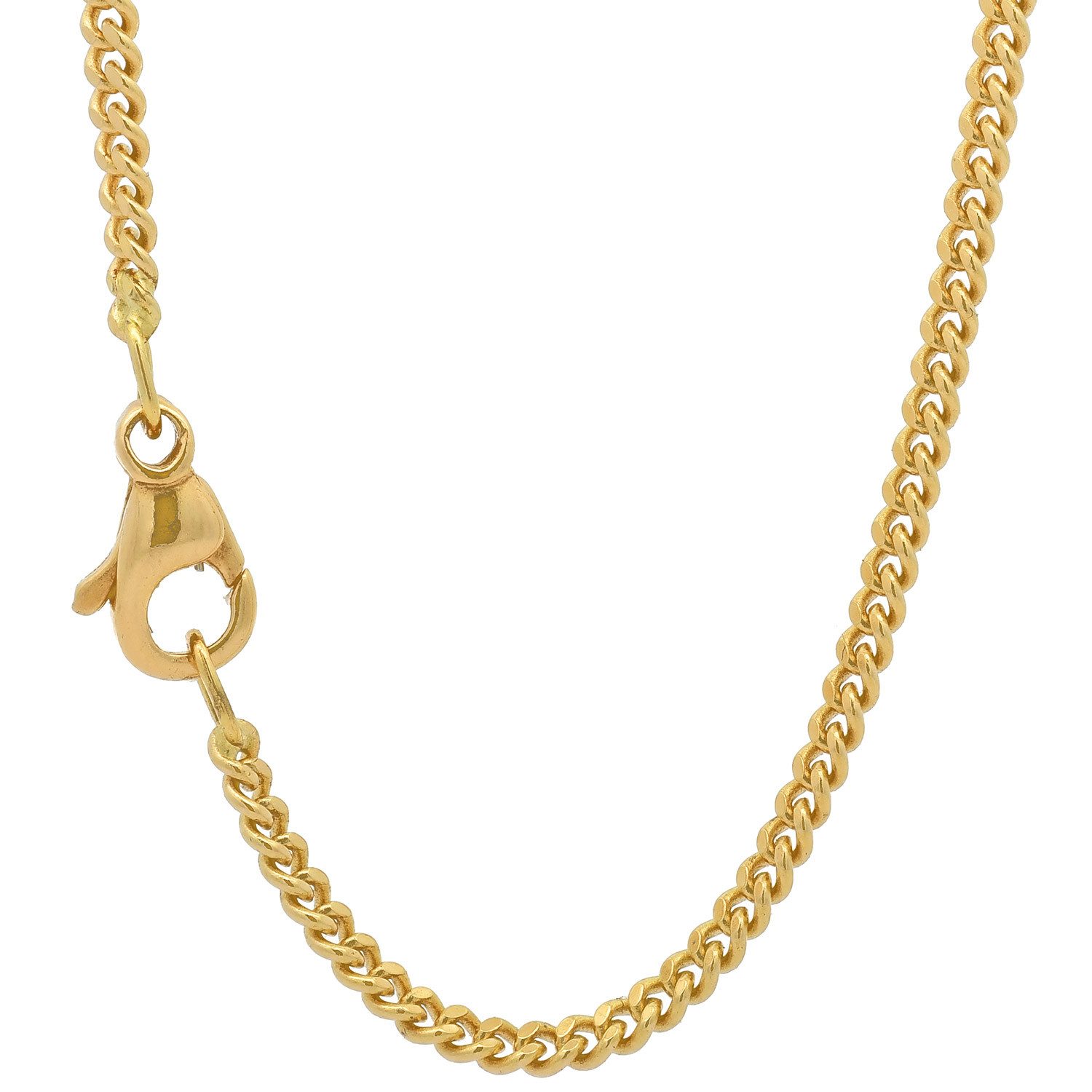 Panzerkette Goldkette Panzerkette Länge 38cm - Breite 2.1mm - 750-18 Karat Gold