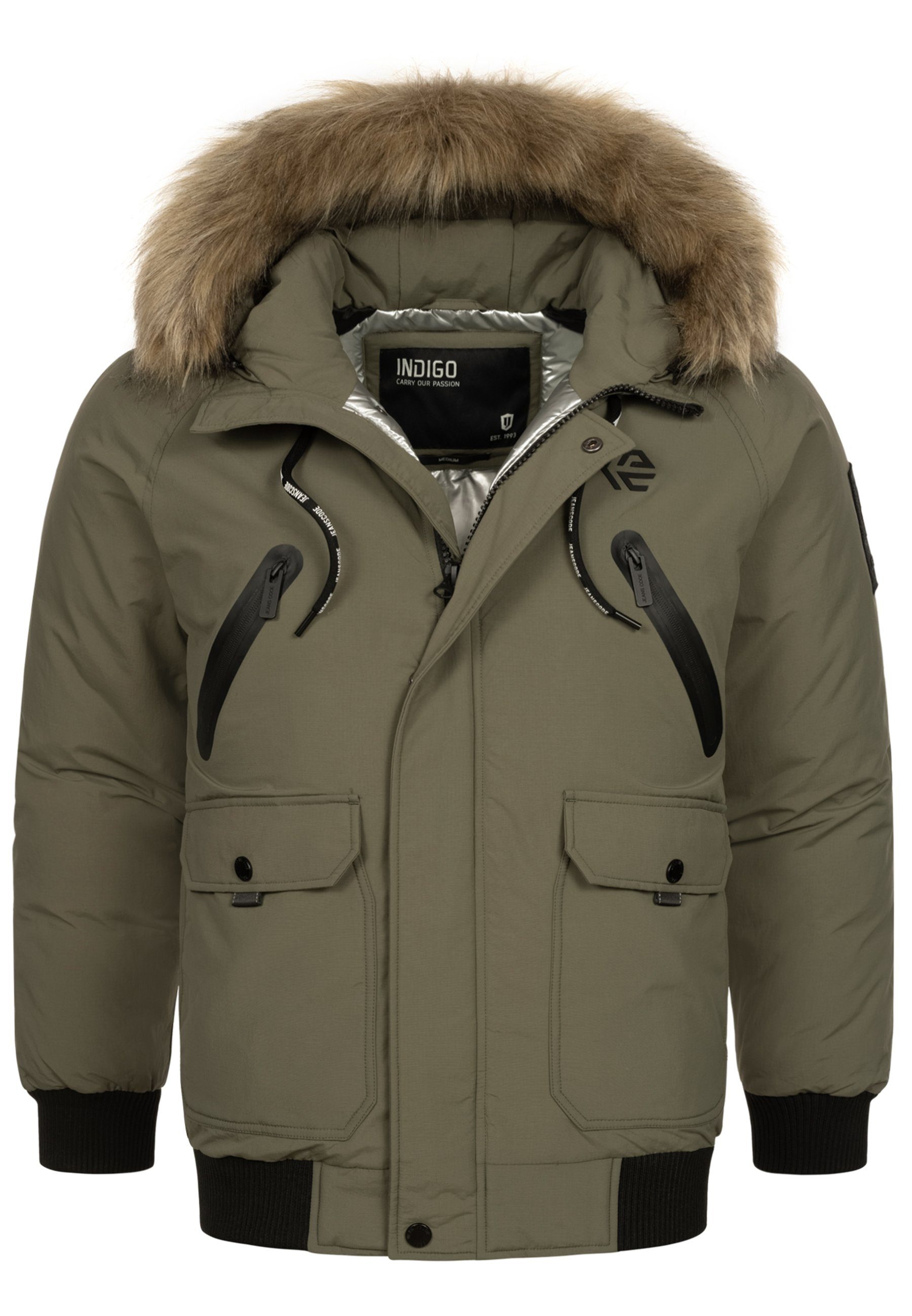 Indicode Winterjacke INZakai Army