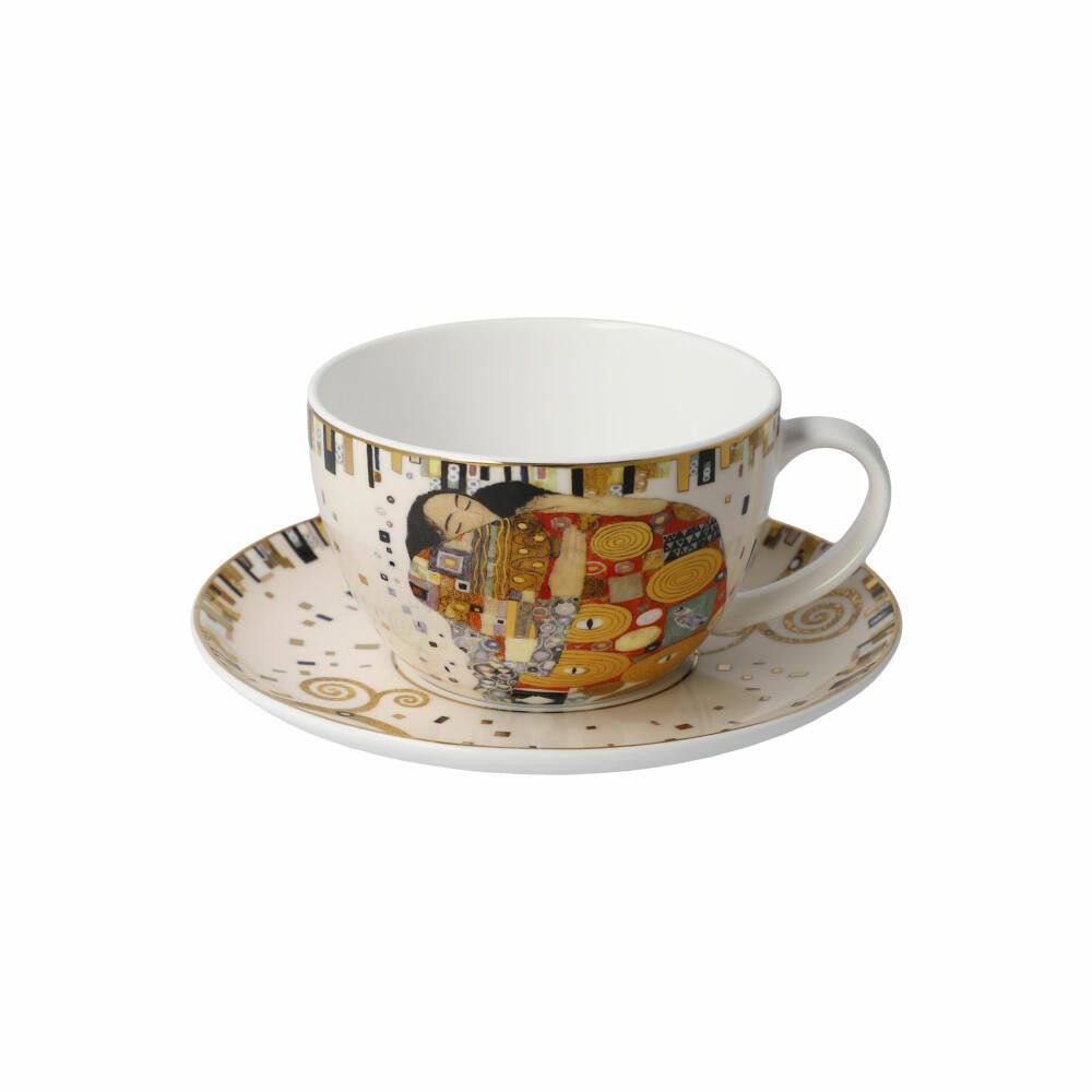Goebel Cappuccinotasse Goebel Tee- Cappuccinotasse Gustav Klimt Die Erfüllung, Fine Bone, Fine Bone China