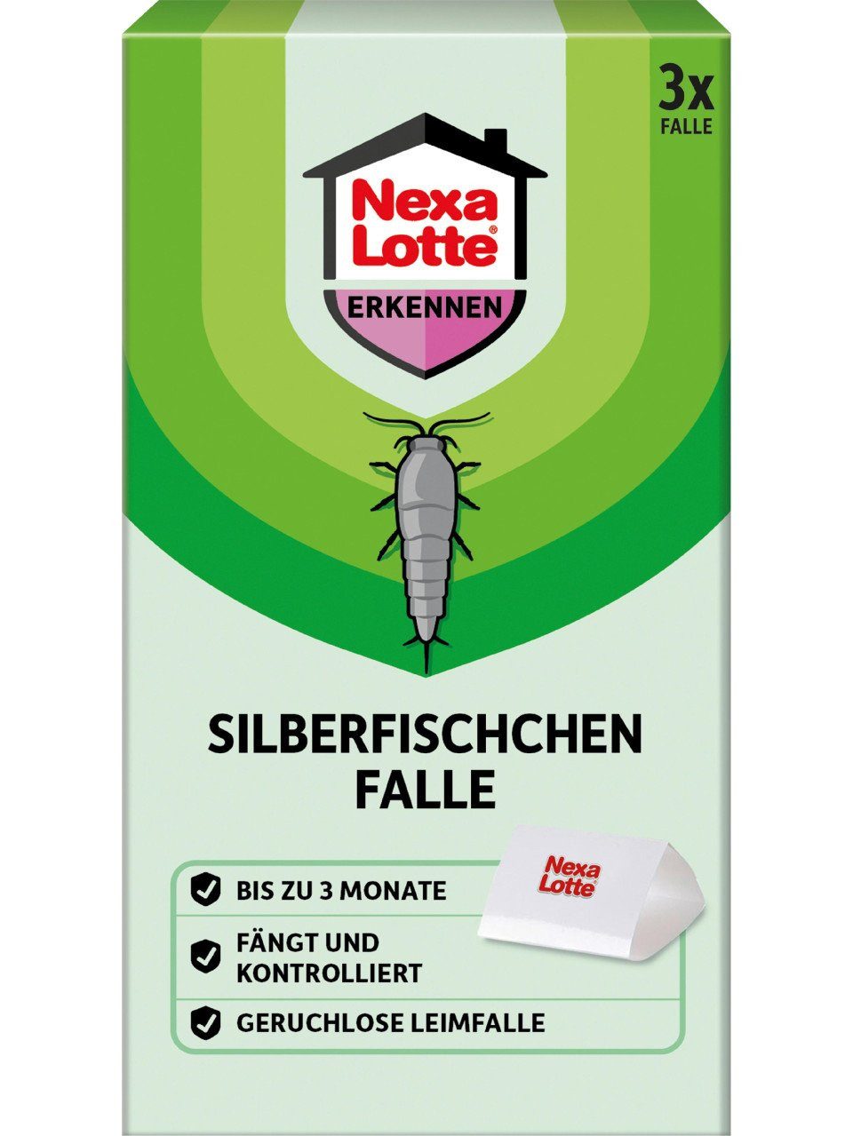 Nexa Lotte Insektenvernichter Nexa Lotte Silberfischchen Falle 3 Stück
