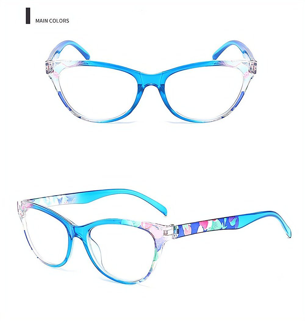 anti presbyopische blaue Rahmen bedruckte Lesebrille PACIEA Gläser Mode