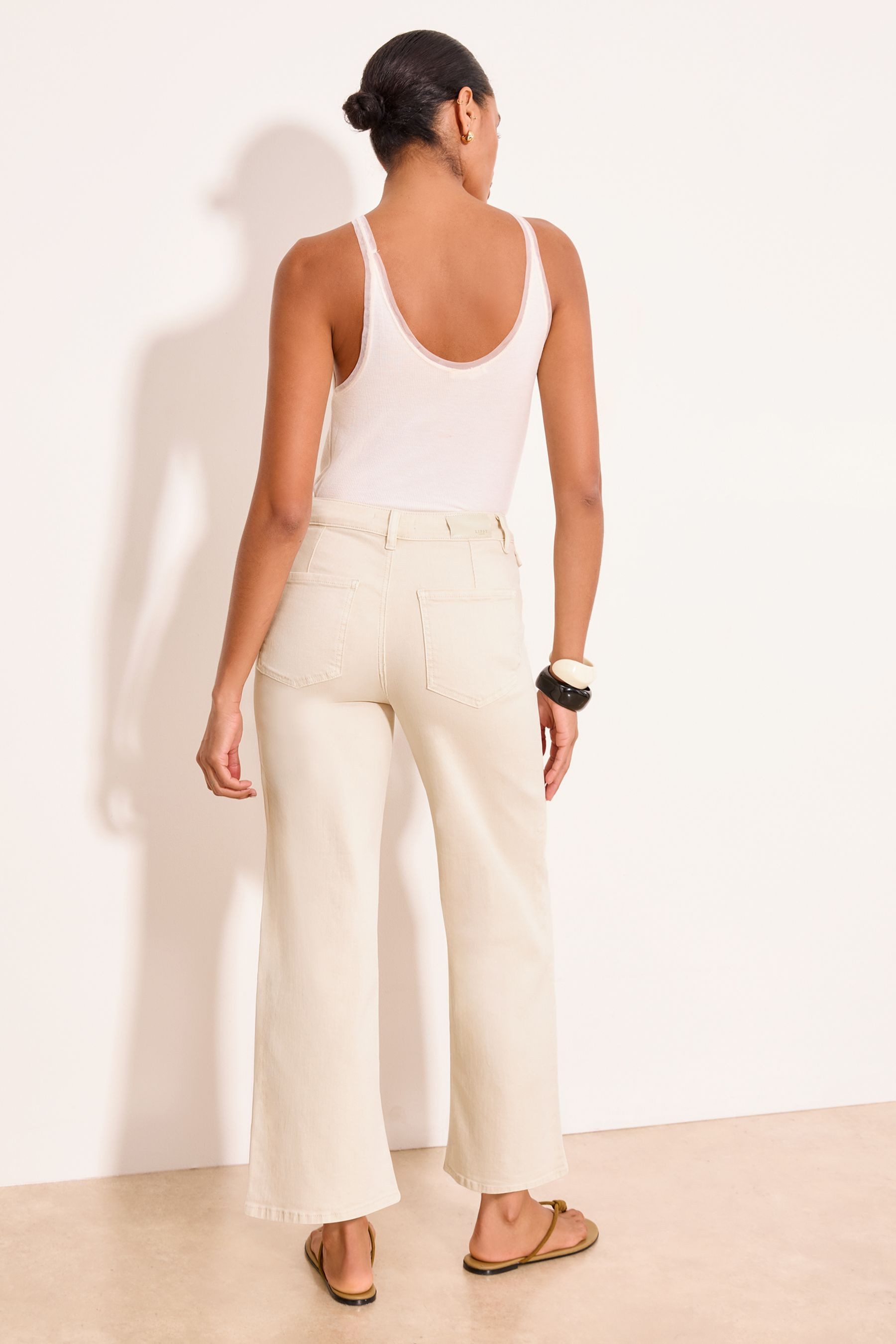 LIPSY Straight-Jeans Culotte-Jeans mit Schal (1-tlg)