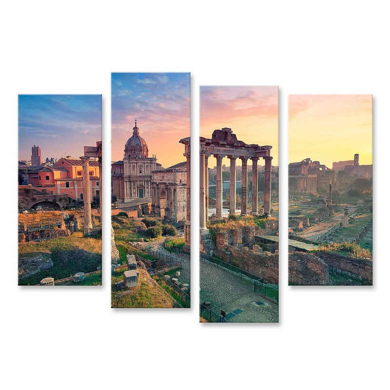 islandburner Leinwandbild Bild auf Leinwand Bild des Forum Romanum in Rom Italien bei Sonnenaufg