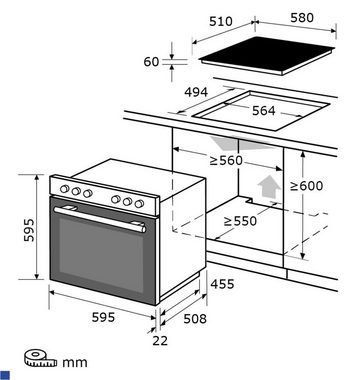 exquisit Backofen-Set EHE 156-2.1 U-Set