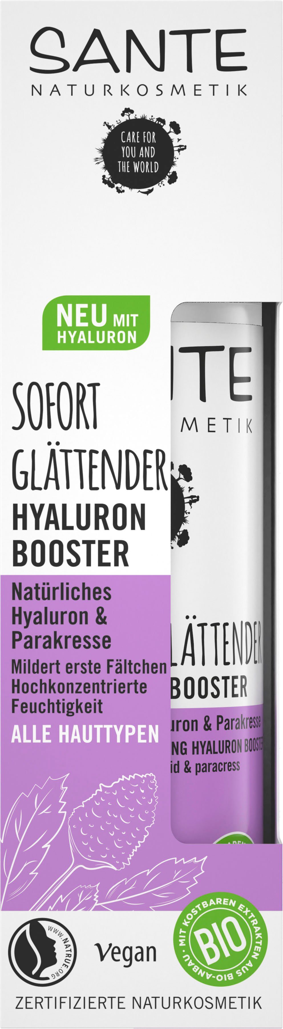 Gesichtsserum SANTE Hyaluron Sofort Booster Glättender