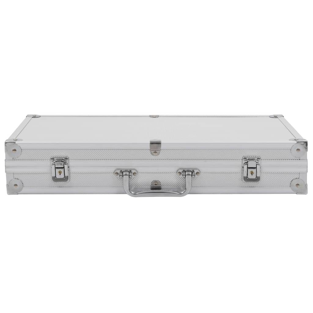 vidaXL Koffer Waffenkoffer Aluminium ABS Silbern günstig online kaufen