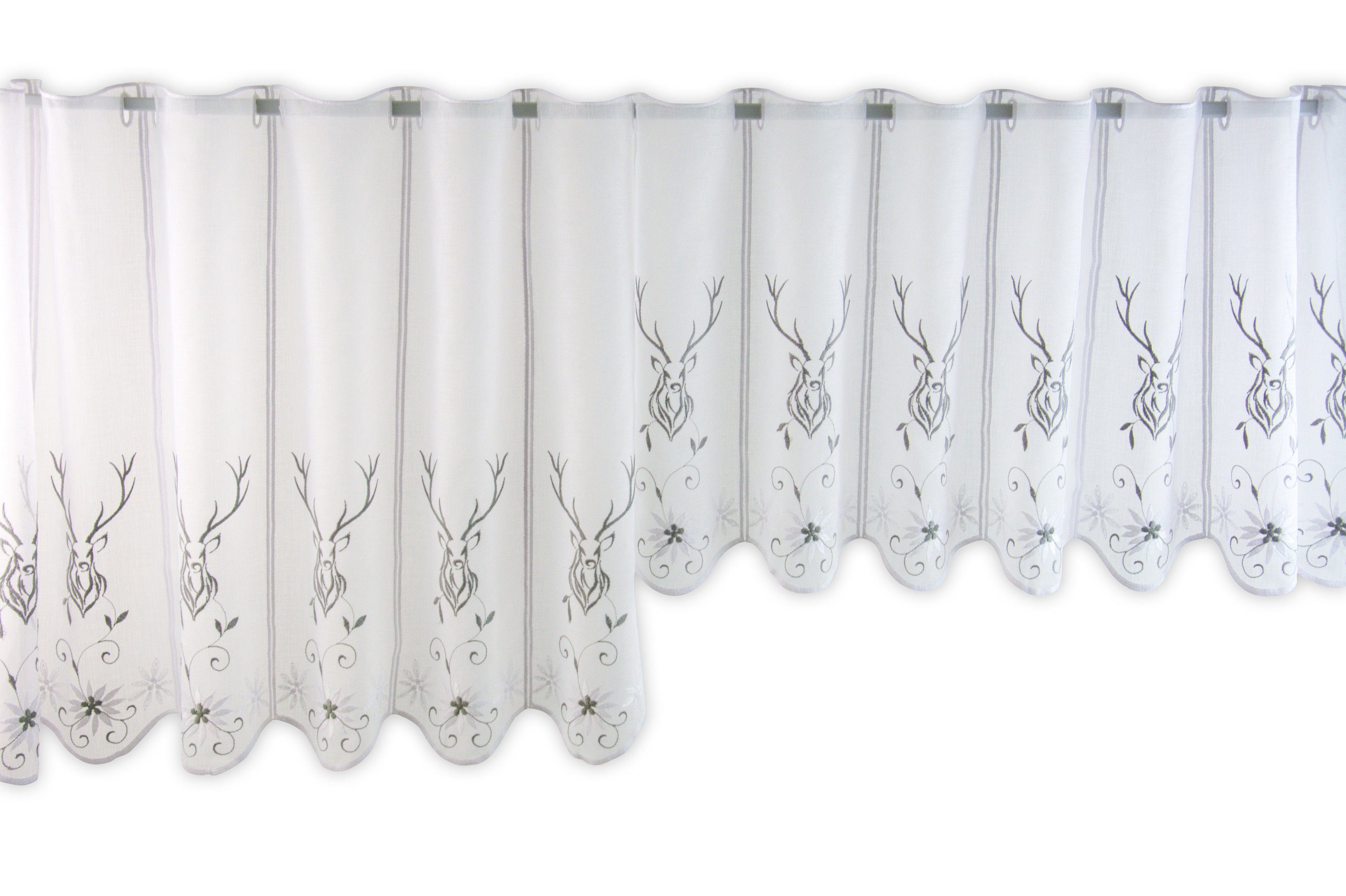 Clever-Kauf-24 Scheibengardine Scheibengardine mit Landhaus Motiv in versch günstig online kaufen