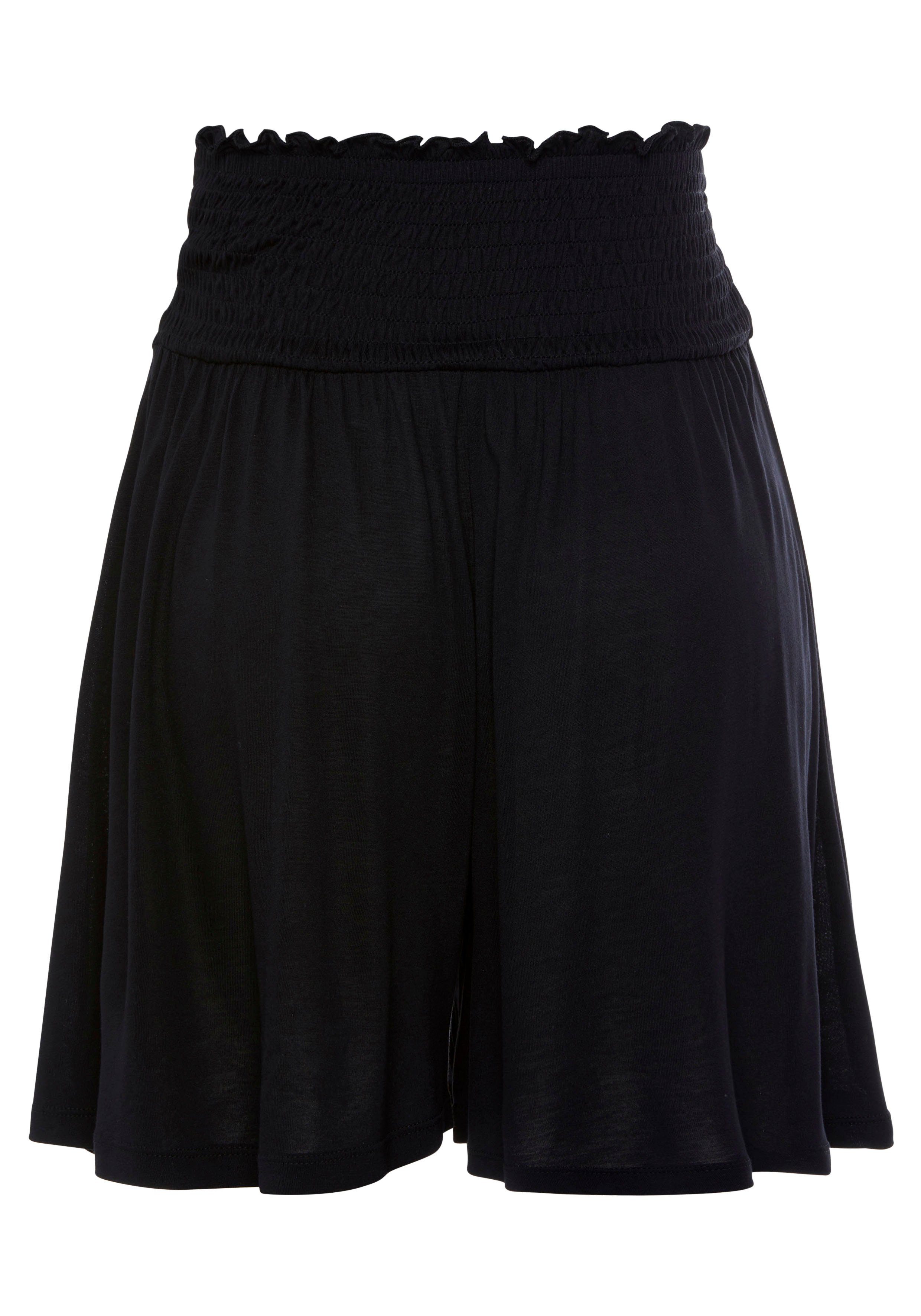Buffalo Shorts mit breitem Smokbund, kurze Hose, weites Bein, besonders bequem