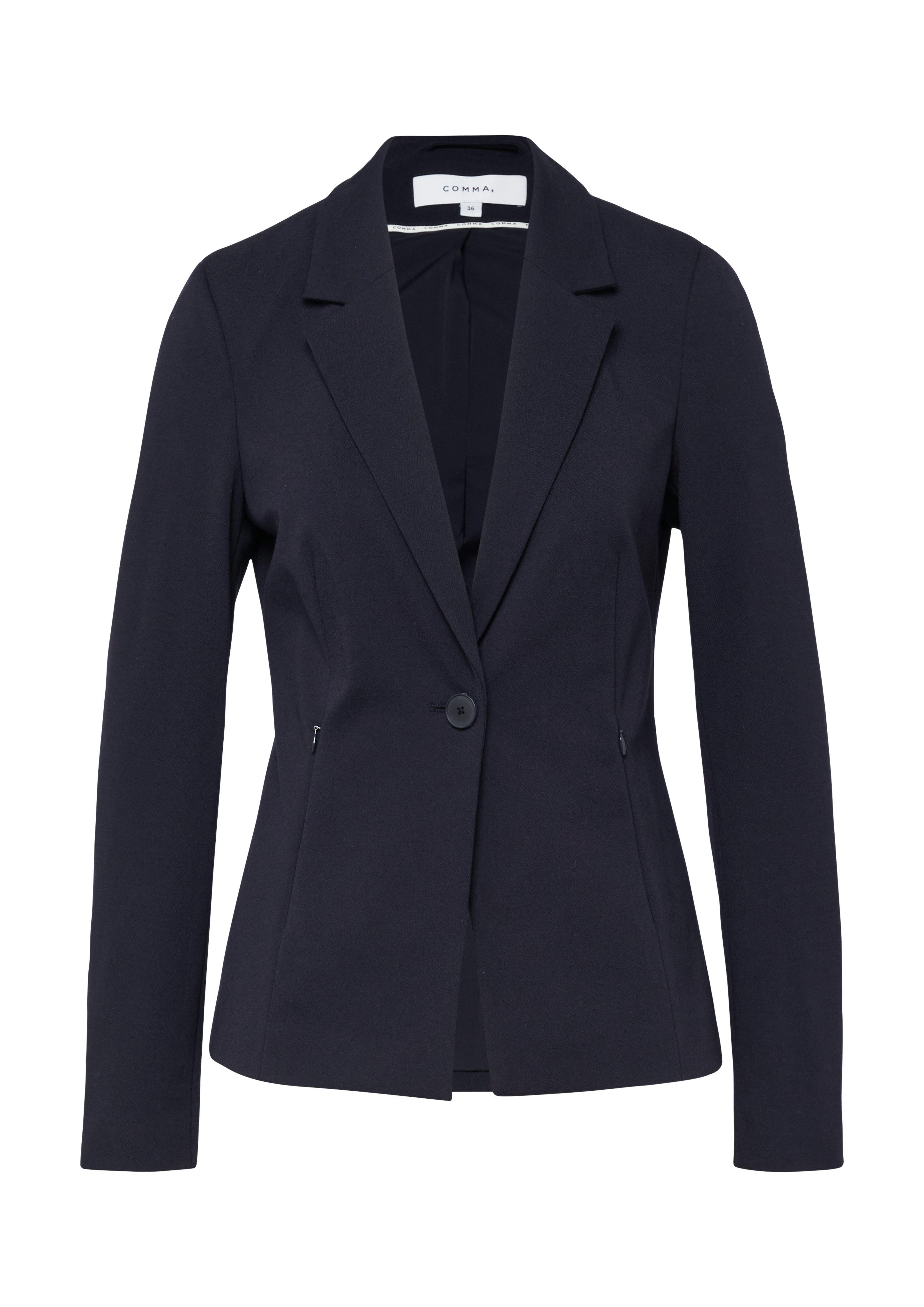 comma Jackenblazer mit Knopfverschluss und Reißverschlusstaschen günstig online kaufen