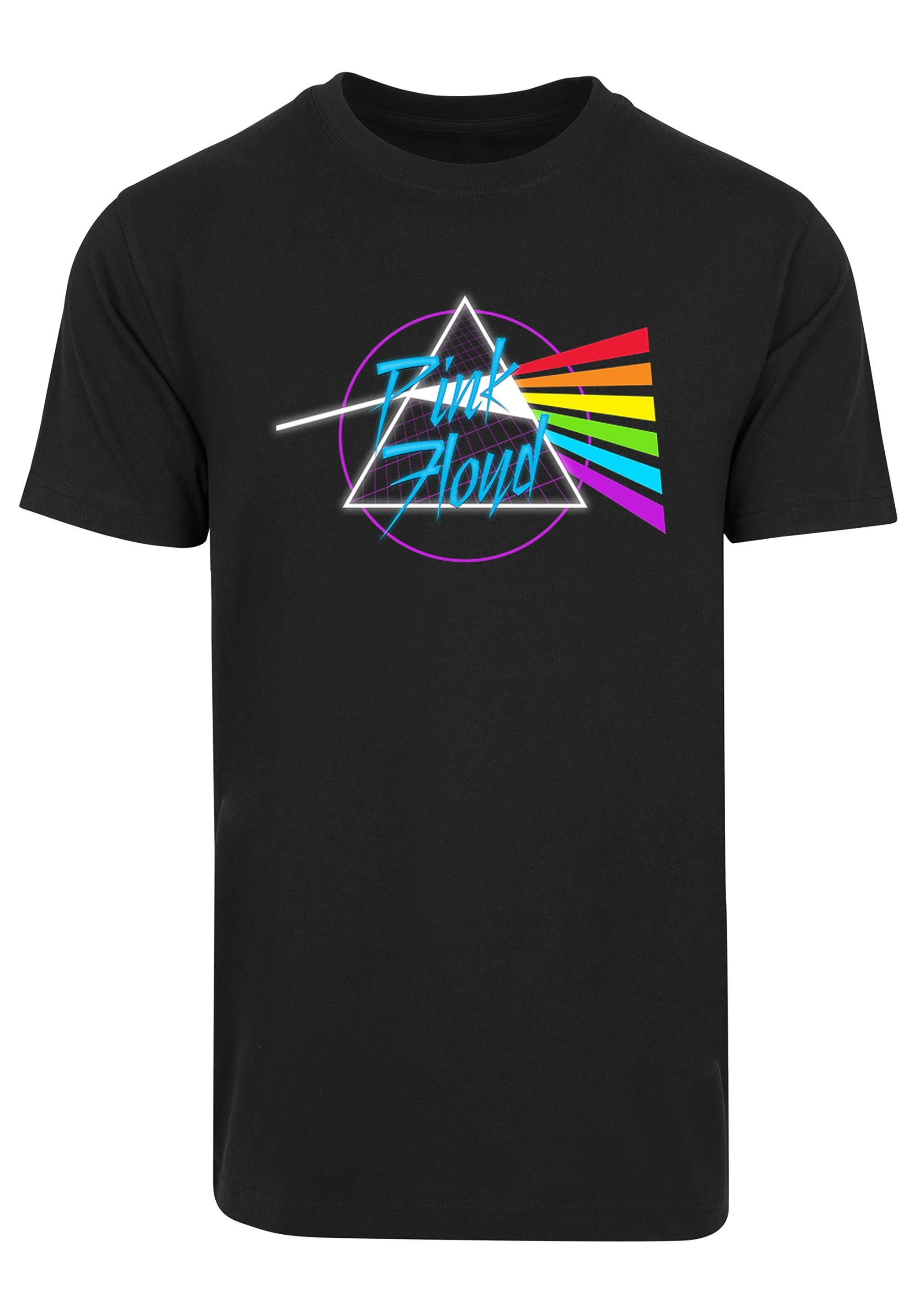 F4NT4STIC T-Shirt Pink Floyd Neon Side Dark Print