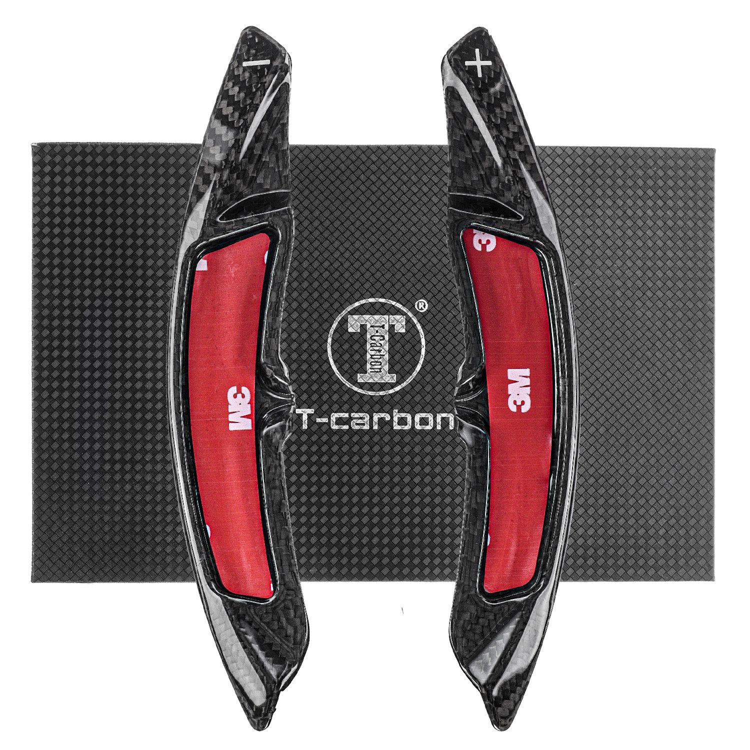 T-Carbon Lenkeradapter Auto Lenkrad Schaltwippen Paddel Aufsatz Echt Carbon SCHWARZ, (2-tlg., für 718 CAYMAN BOXSTER T S GTS GT4 982 16-25)