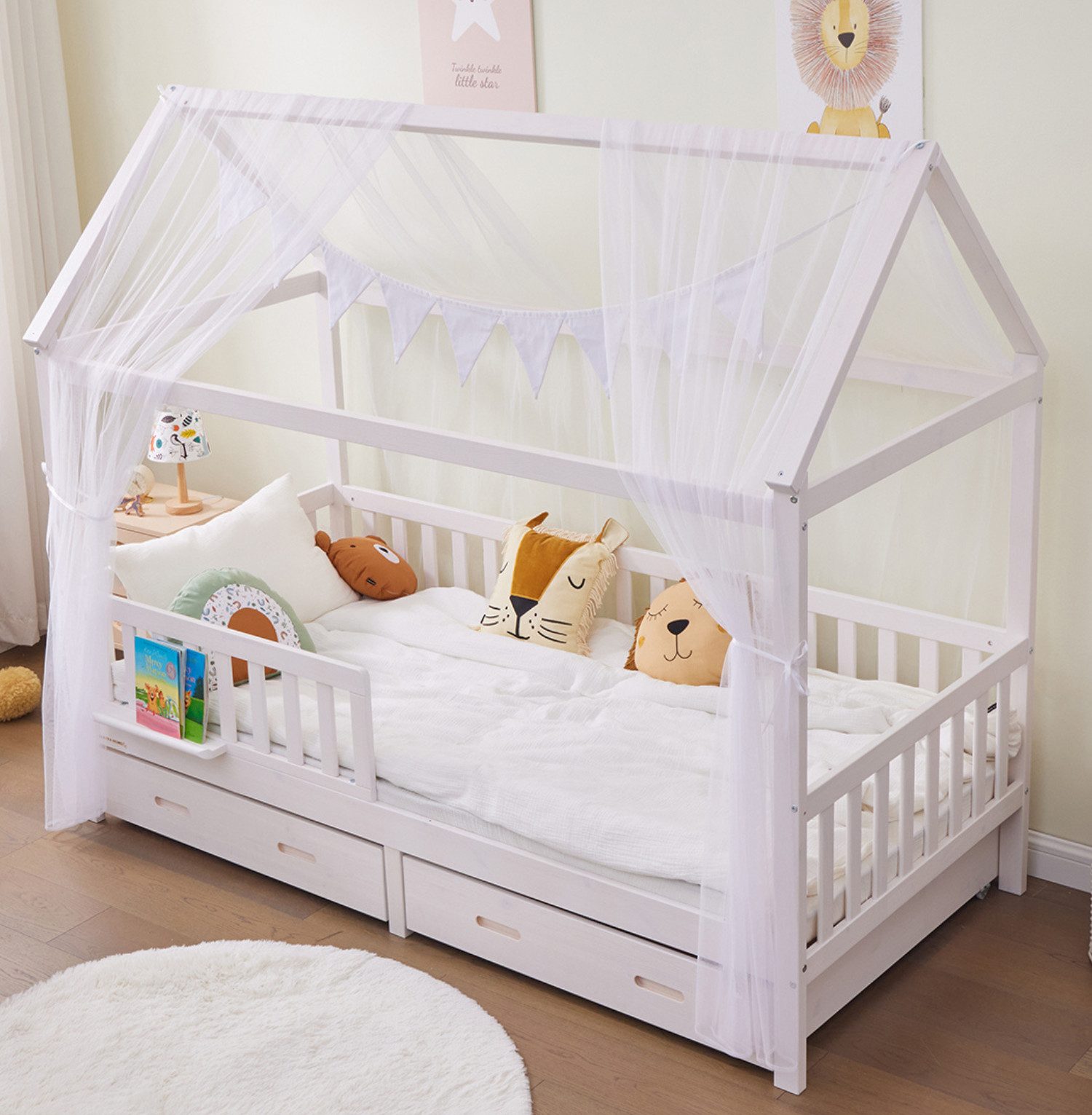 Baldaquins Lit Jardin ALAVYA HOME - Lot De 3 Guirlandes Pompons