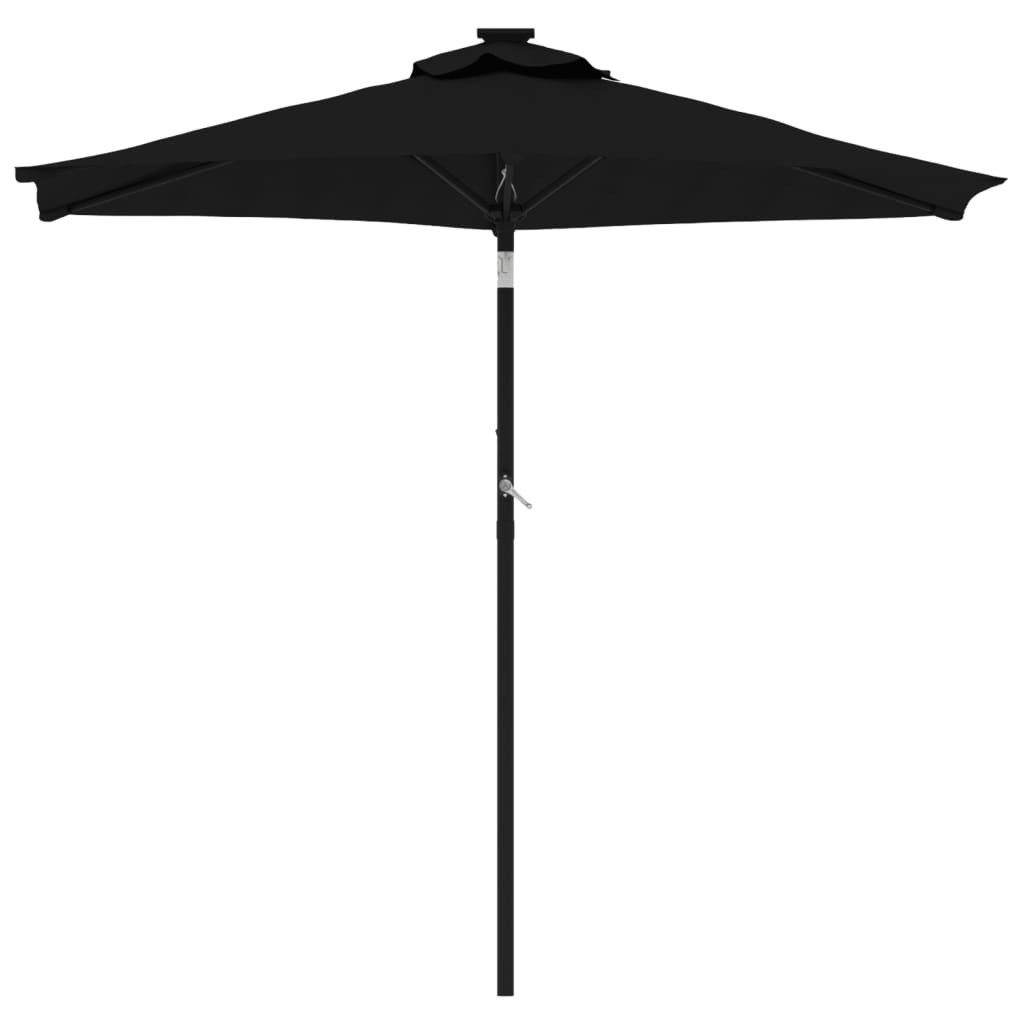 vidaXL Sonnenschirm Sonnenschirm mit Stahlmast Schwarz günstig online kaufen
