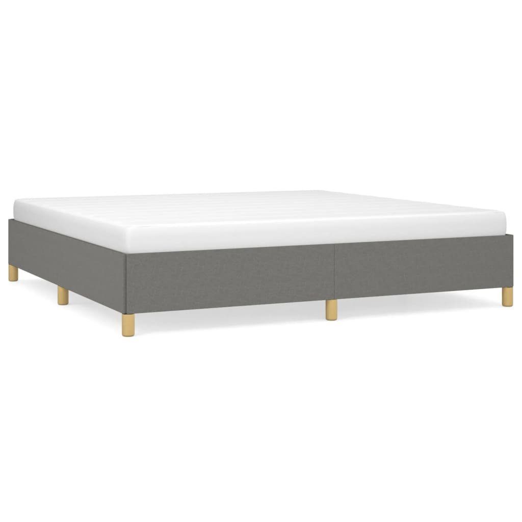furnicato Bettgestell ohne Matratze Dunkelgrau 200x200 günstig online kaufen