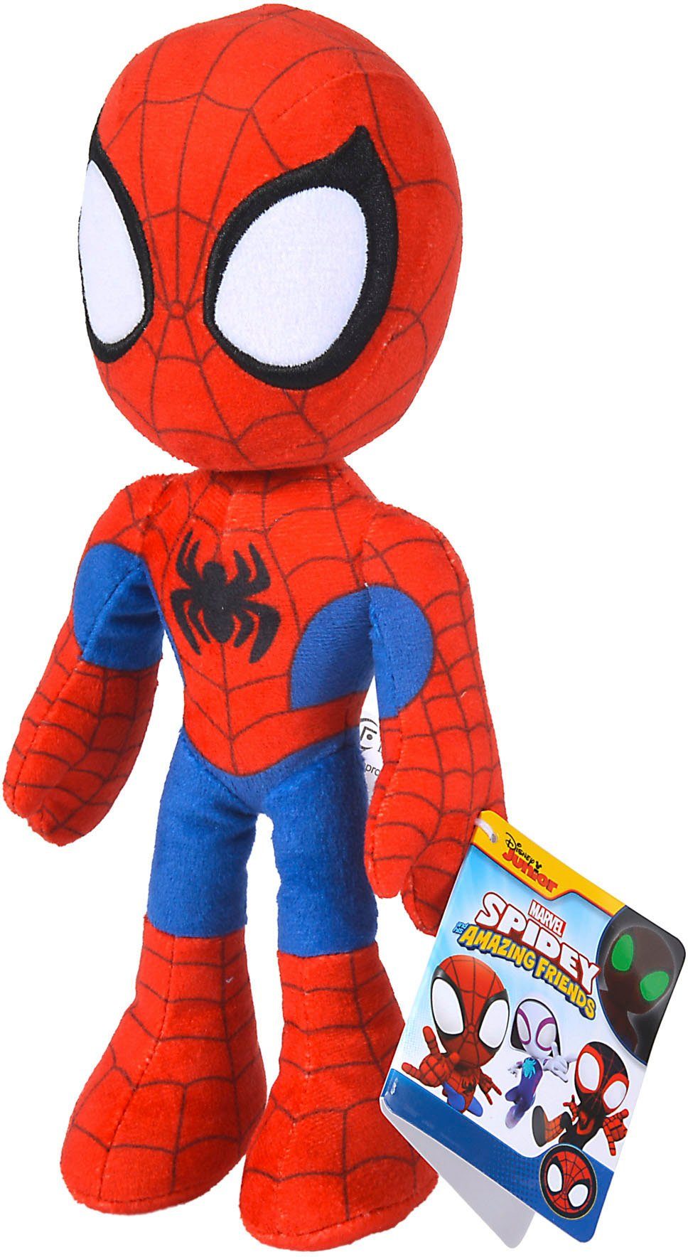 SIMBA Kuscheltier Disney Marvel Spidey, Glow in the Dark, 25 cm, mit Glow in the Dark Augen