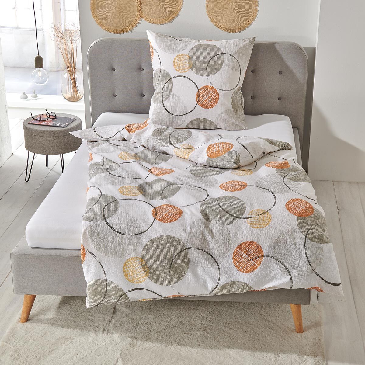 TRAUMSCHLAF Bettwäsche Kreise, Seersucker, 3 teilig, günstig online kaufen