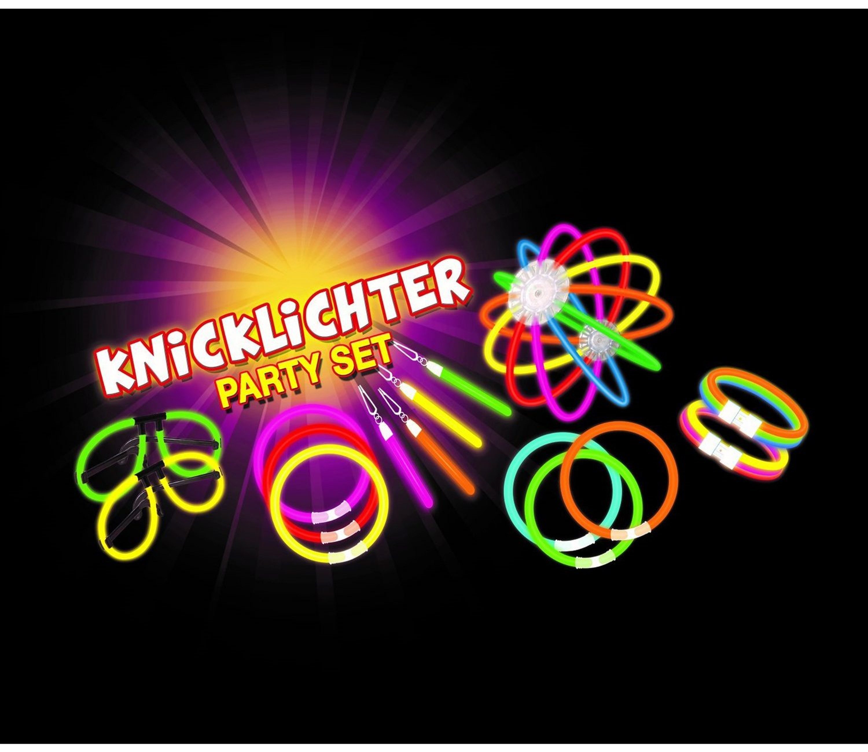 Luna24 simply great ideas... Dekolicht Knicklicht Partyset Knicklicht-Set, all-in-one, 164 Teile!